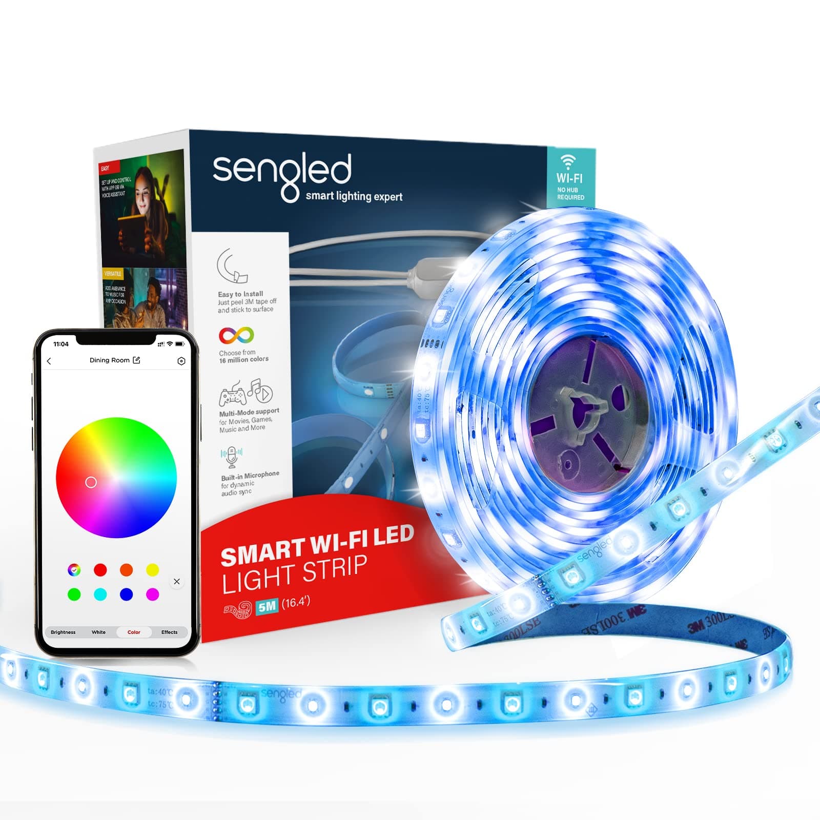 Sengled Smart LED Strip Lights WiFi Full Color 16.4ft
