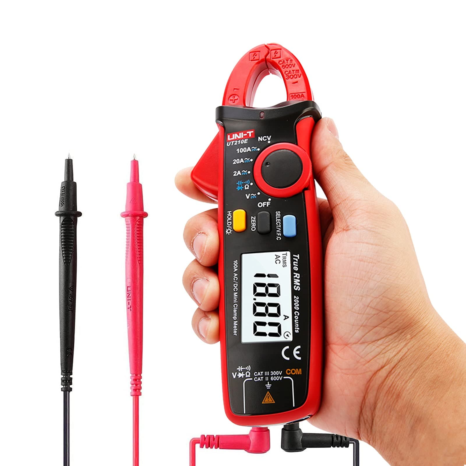 UT210E True RMS AC/DC Current Mini Clamp Meters w/Capacitance r