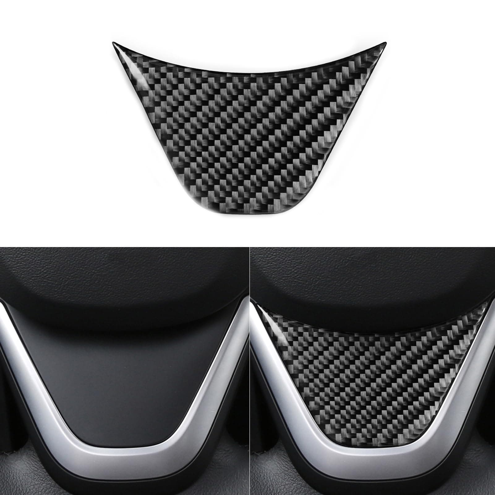 Real 3K Black Carbon Fiber Car Dashboard Control Lower Panel Decoration Cover Trim Sticker Auto Interior Accessories Compatible with BMW X1 F48 F49 2016-2022/X2 F39 2018-2022