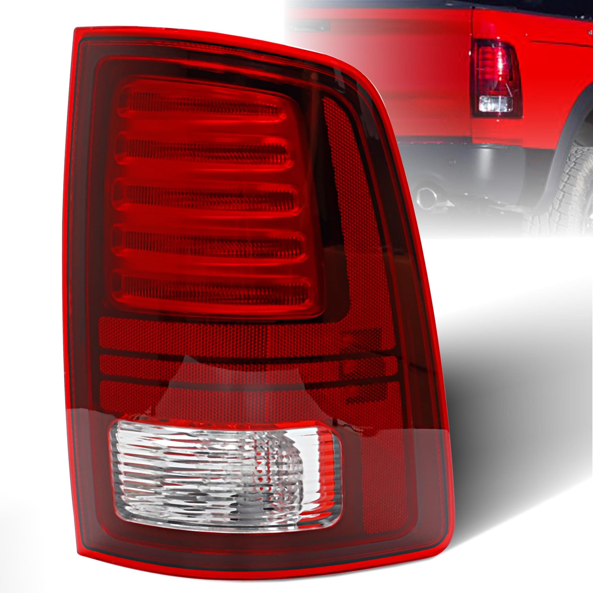 LED Tail Lights for Dodge Ram 1500 2013-2018 and Ram 2500/3500 2014-2018 - Rear Taillight Assembly Replaces for 68093080AB, 68093080AC, and CH2801202 - Tail Lamp for Passenger Right Side RH