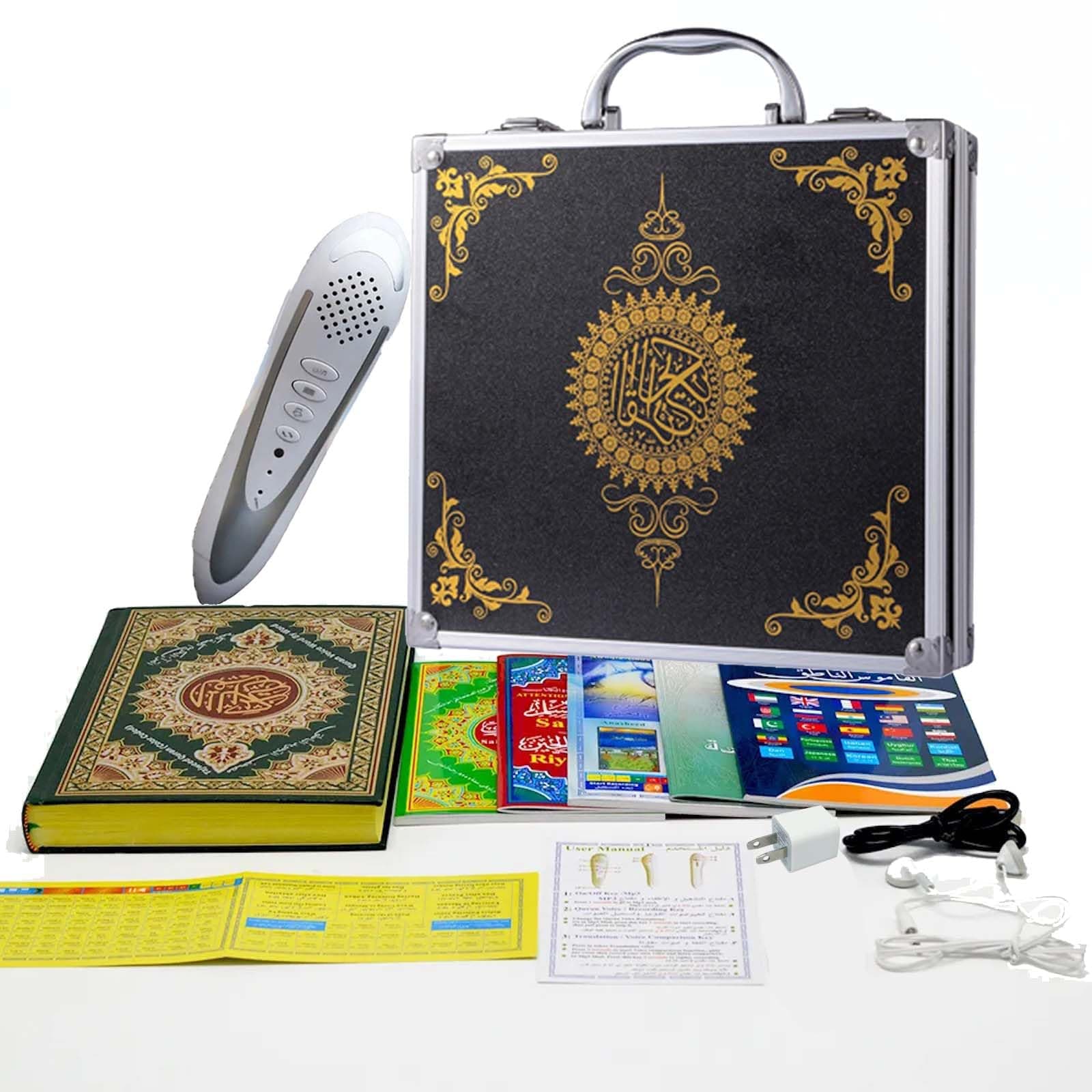 Quran Pen Reader Upgraded 32G, Digital Talking Reader Pen with Quran Book Read Pen with Arabic English Translation and Reciters Multilingual Pray Islamic Muslims Ramadan Gift for Kids Adults