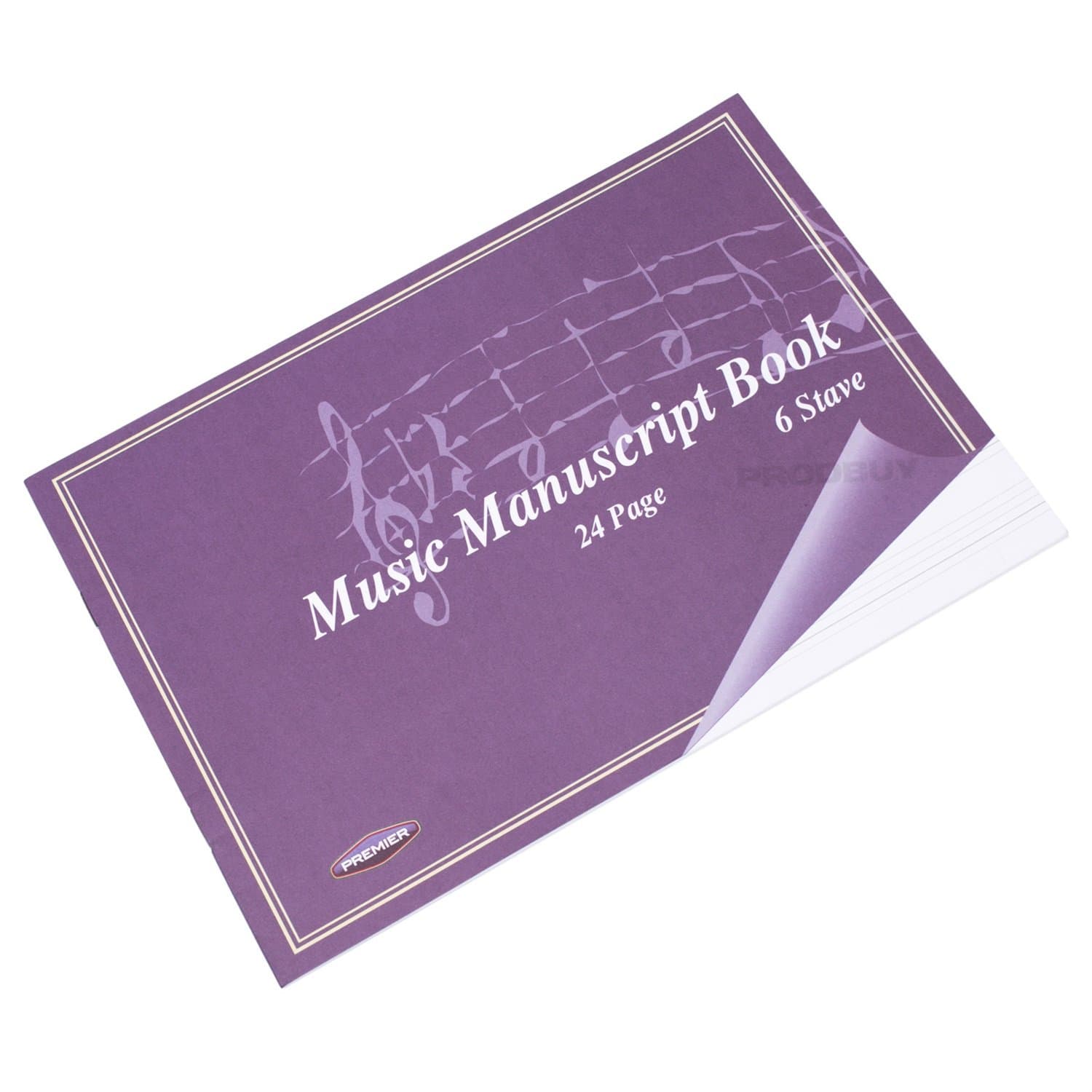 A5 24 Page Music Manuscript Sheet Notebook Blank 6 Stave Notation Paper Pad Book