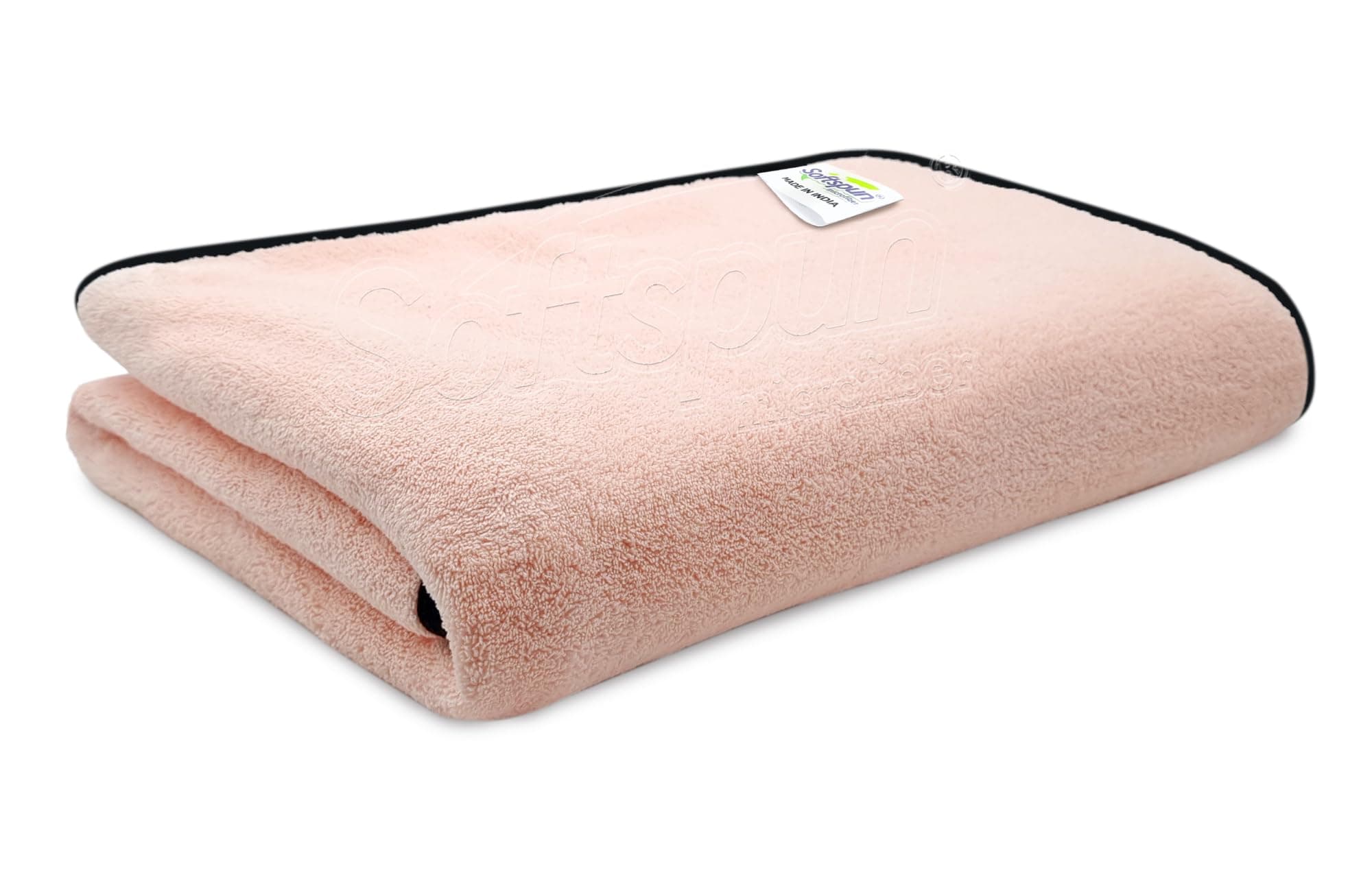 SOFTSPUN Microfiber Bath Towel 1 pc Light Pink! Ultra Absorbent Super Soft & Comfortable Quick Drying for Men & Women Daily Use for Unisex.