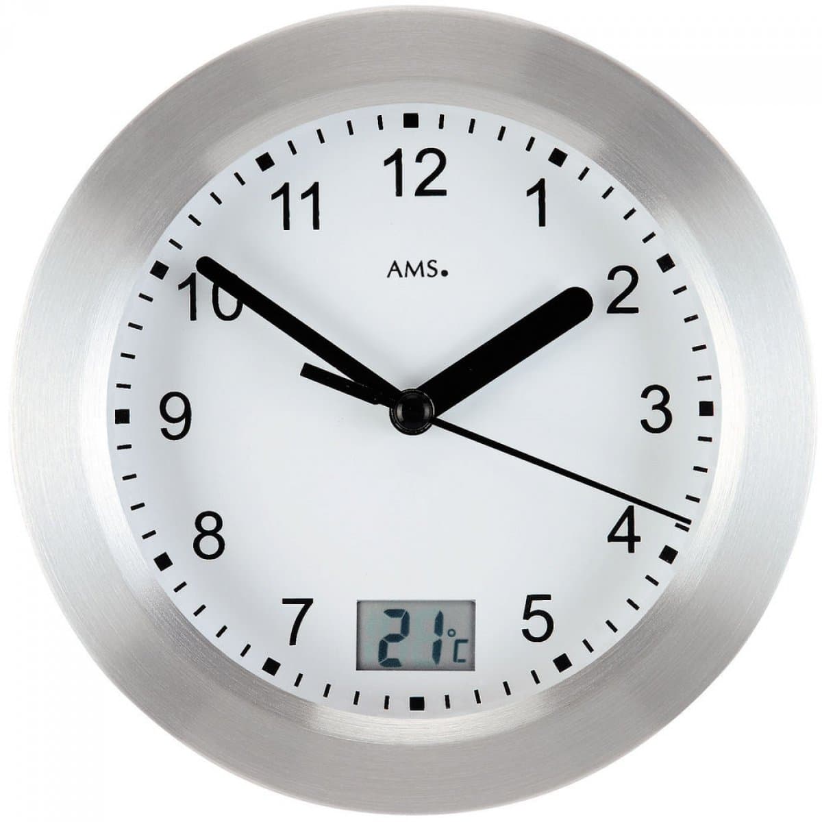 AMSUhrenfabrik Clock, Silver, 17 x 6 x 371 cm