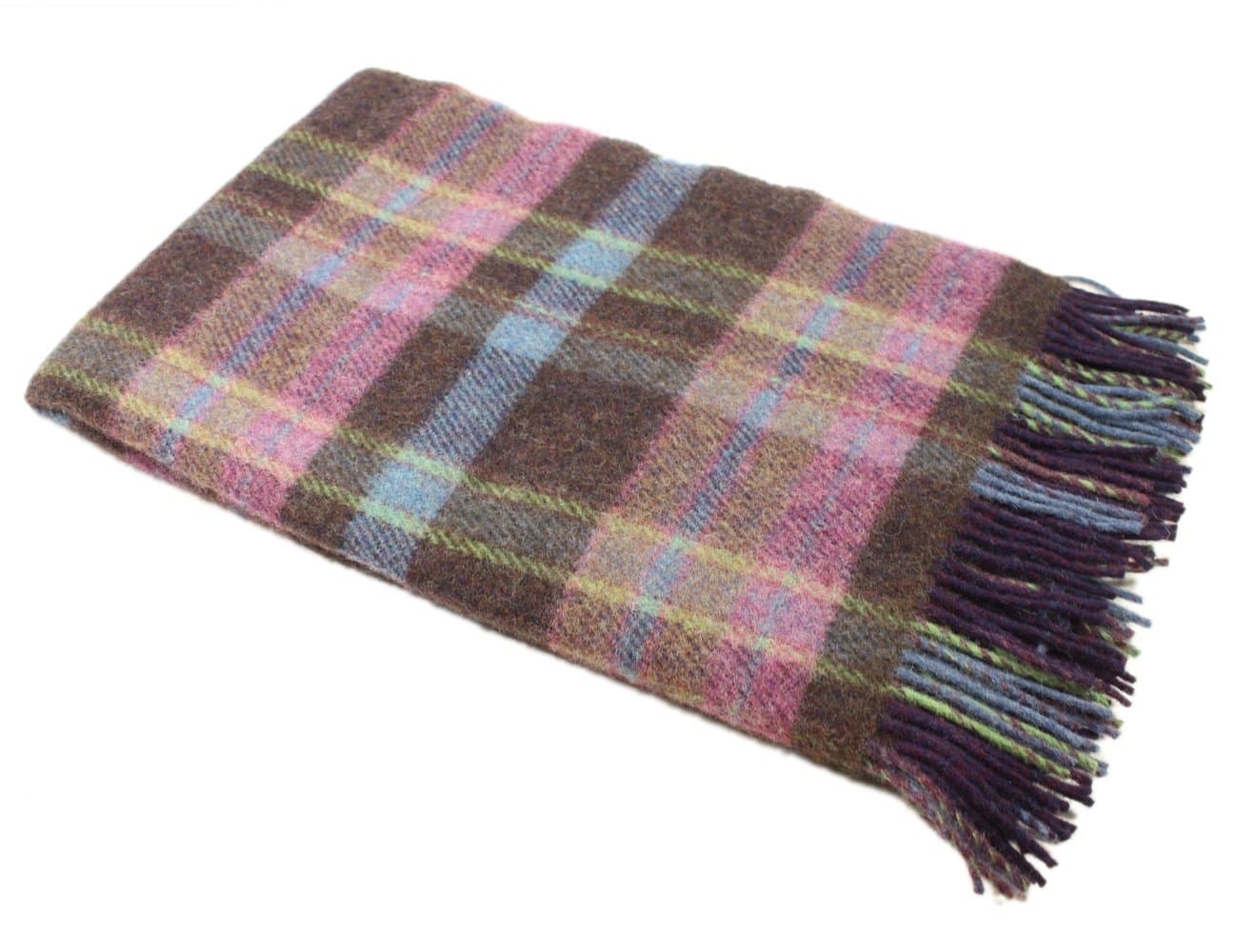 Biddy Murphy, Genuine Irish 100% Wool Plaid Blankets, Soft & Warm Lambswool Knee Throw/Toss Size 54" x 45" Inches, Imported from Ireland