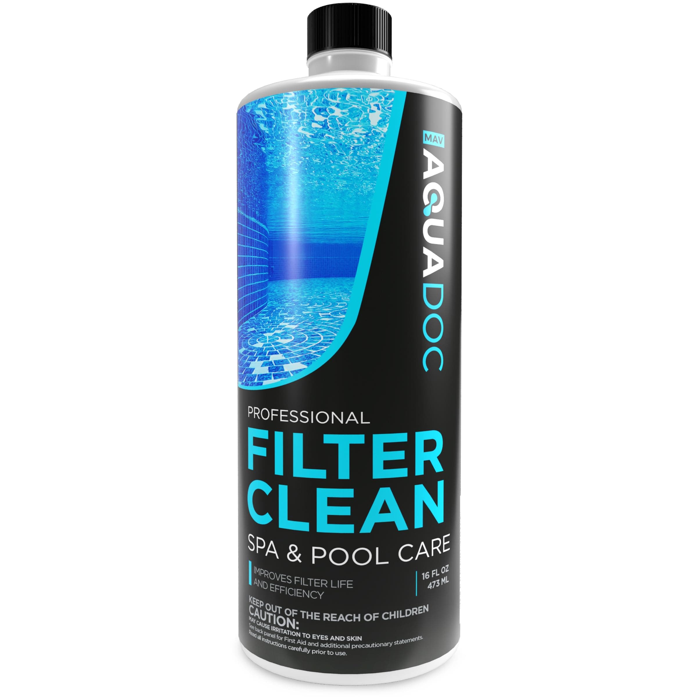 Hot Tub Filter Cleaner Soak, Pool Filter Cleaner & Pool Cartridge Cleaner - Spa Filter Cleaner Soak & Spa Filter Cleaning Solution for HotTub Cartridges. Easy to Use Filter Degreaser - AquaDoc PT