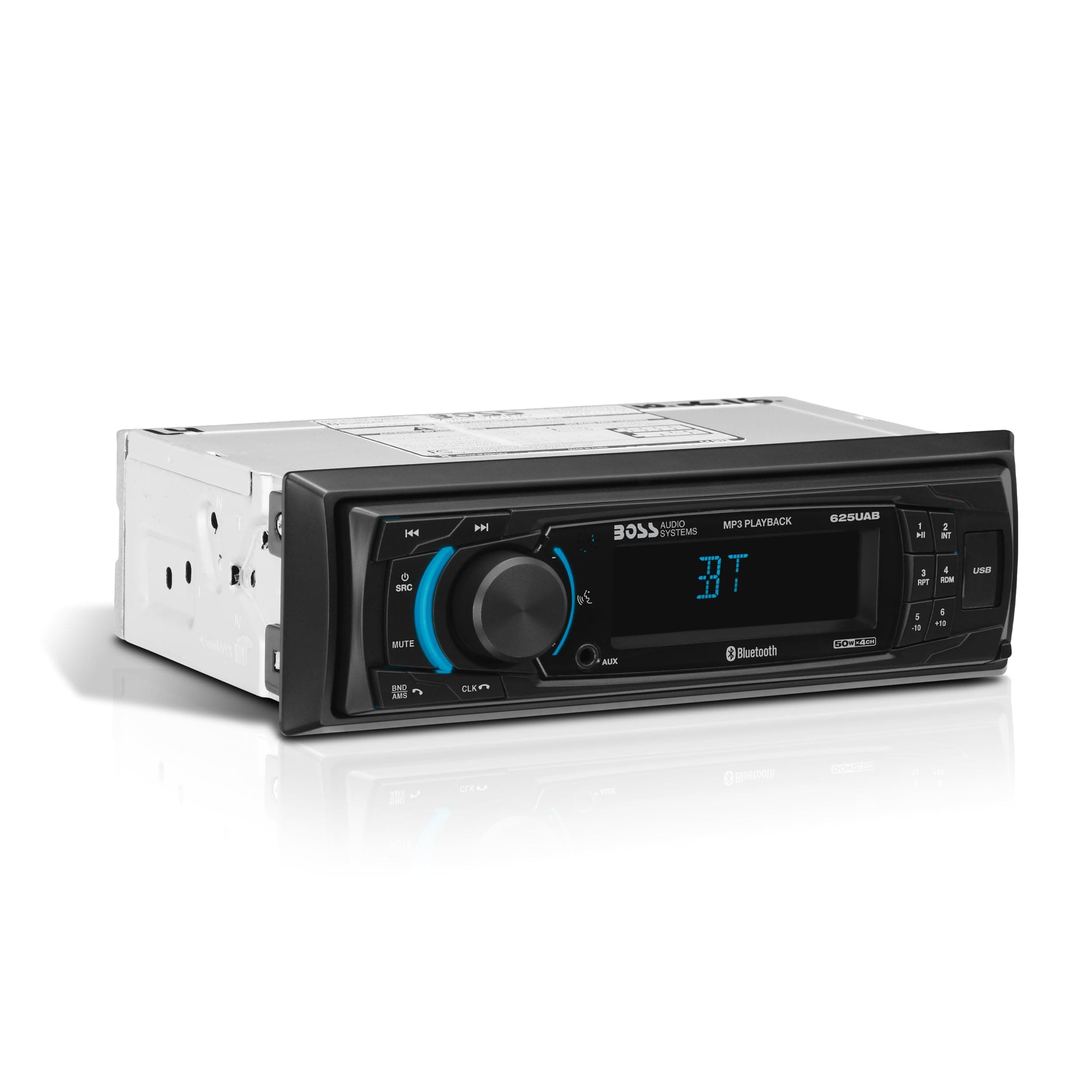 BOSS Audio Systems 625UAB Single DIN Car Stereo with Bluetooth - No CD DVD Player, AM/FM Radio Receiver, Aux Input, USB