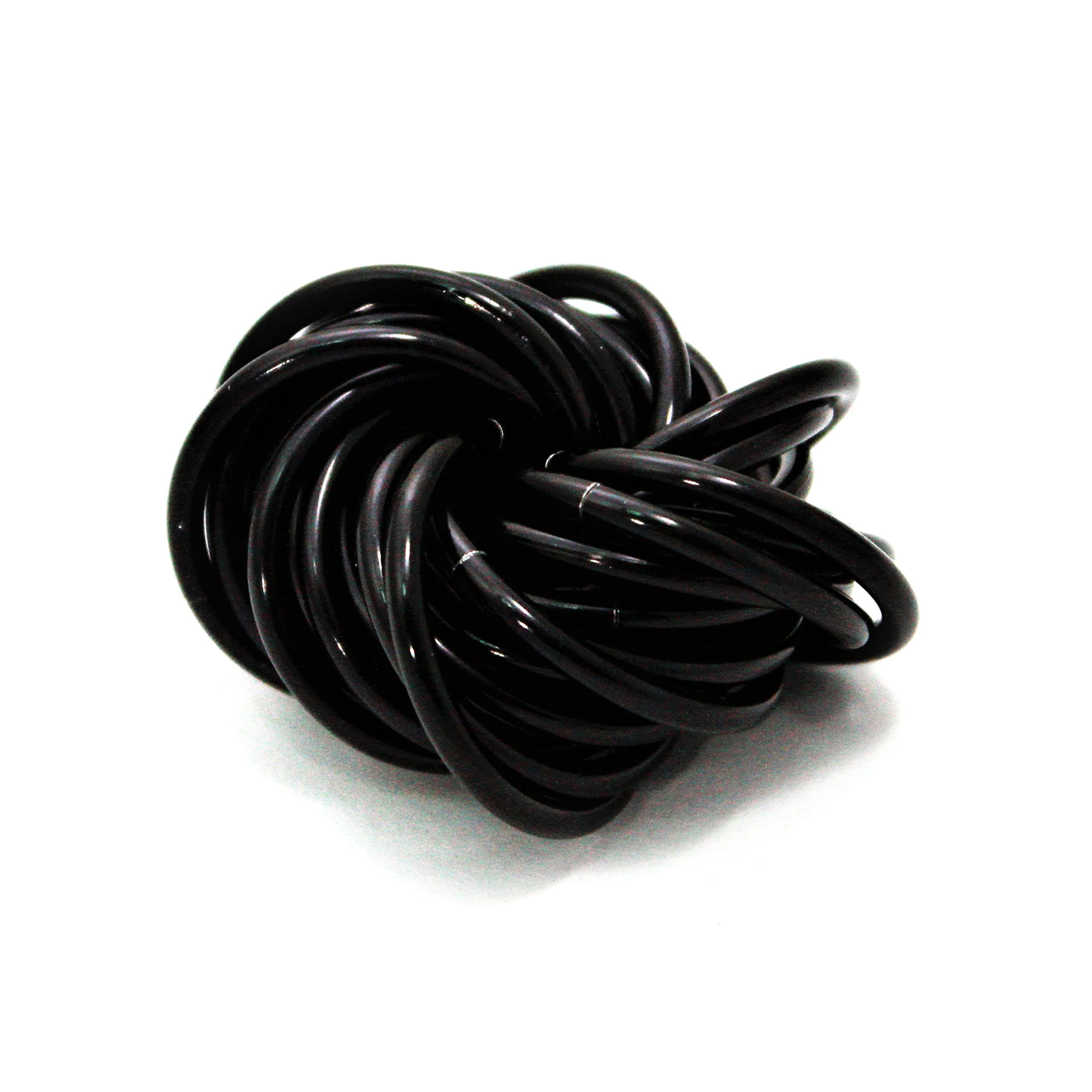 Möbii Fidget Ball (Solid Color): Quiet Mobius ADHD Anxiety Stim Stress Relief Toy Tool for Home Travel Office or Desk (Medium, Full, Onyx)