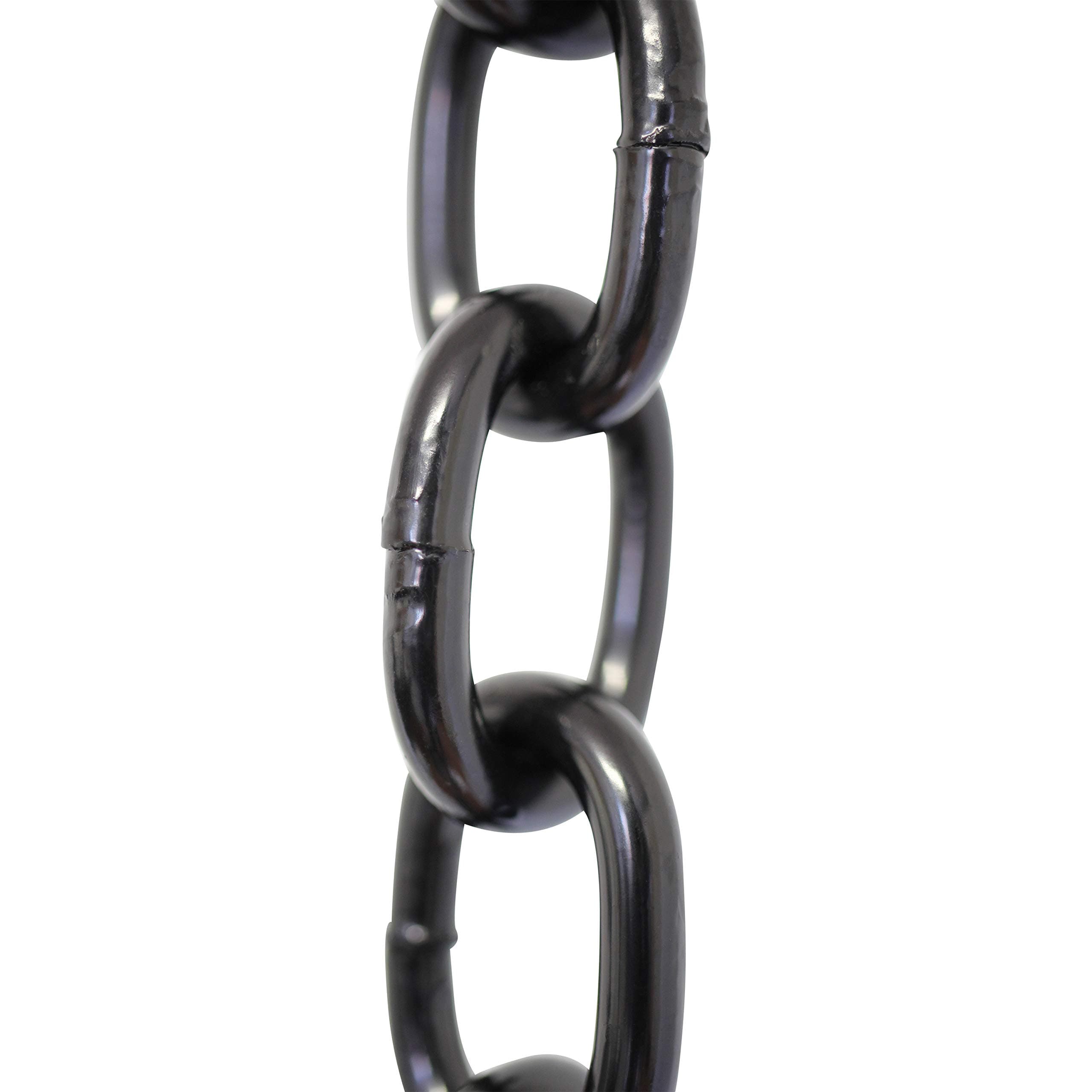 RCH HardwareCH-S60-02-BLK-3 | 5 Gauge Decorative Solid Steel Standard Link Fixture Chain | Black Finish