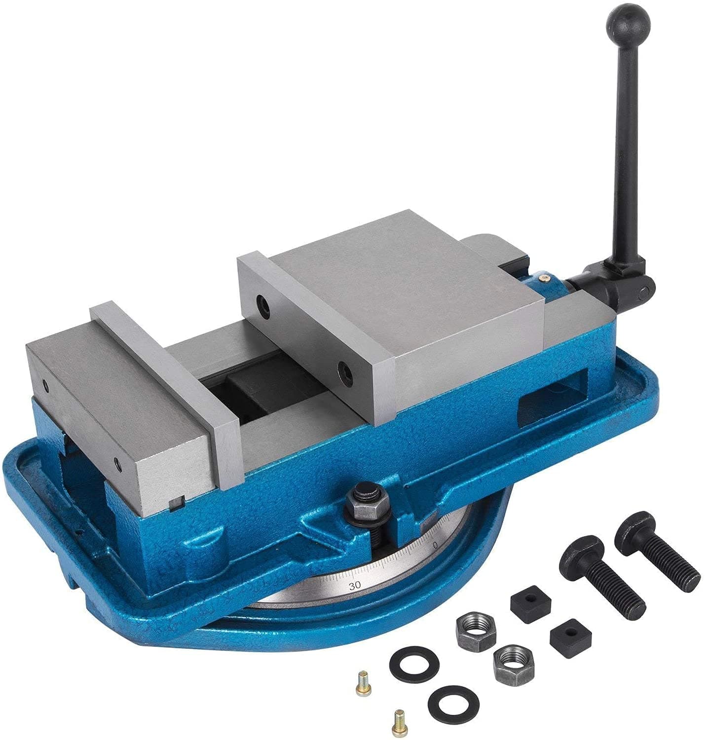 Happybuy Milling Vise 4 Inch,Bench Clamp Vise High Precision Clamping,Mill Vise Ductile Iron Material with 360 Degree Swiveling Base