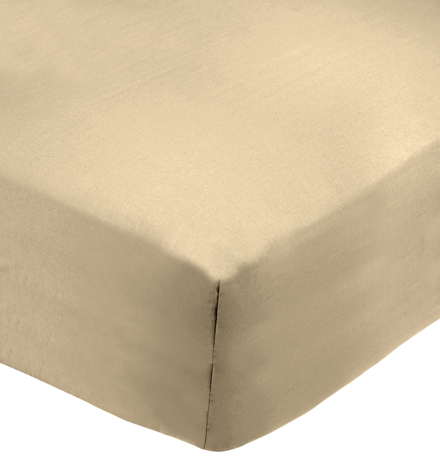 Harvey Williams Premium Fitted Bed Sheet Polycotton 10”/26cm Deep (Double, Coffee)