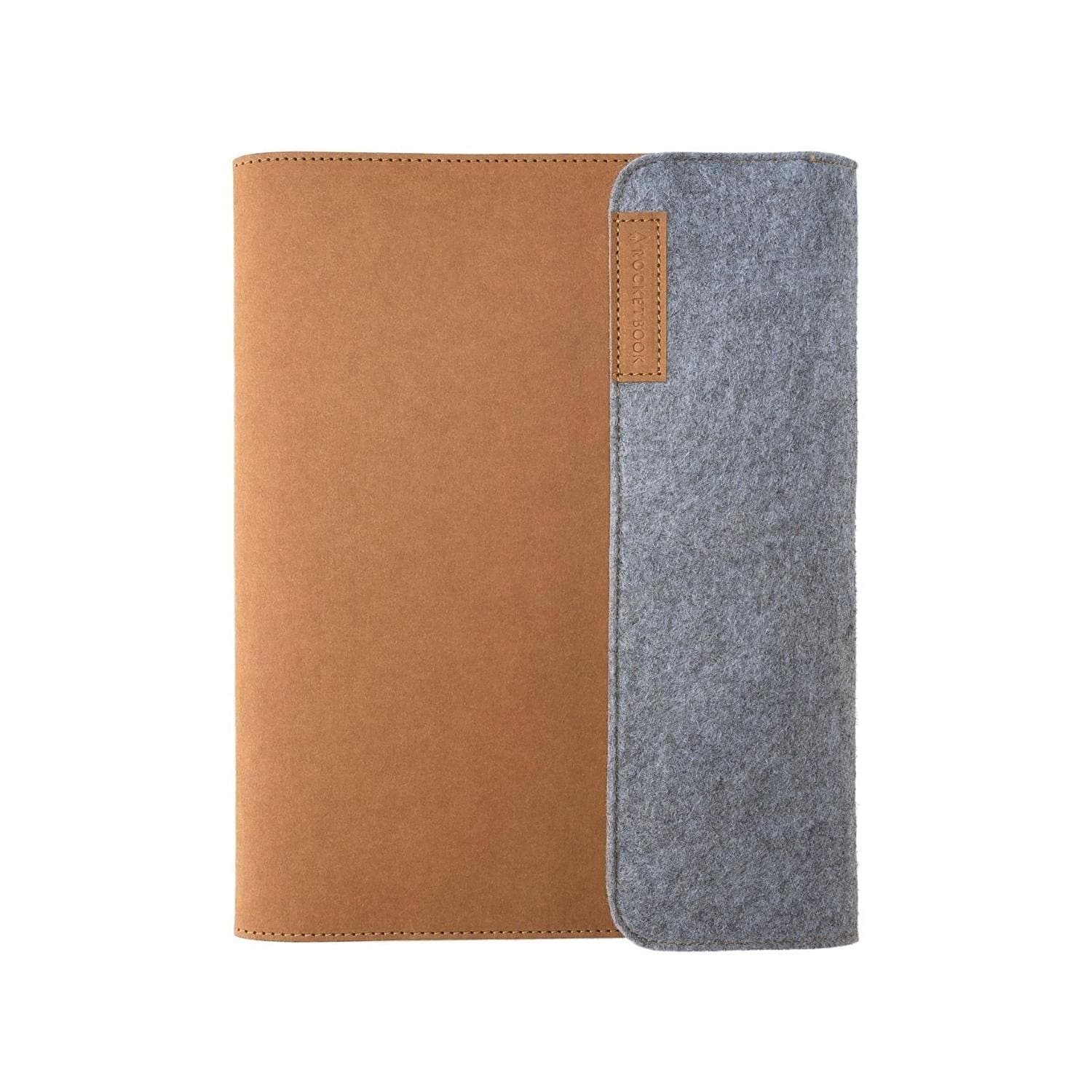 Rocketbook Smart Notebook Folio Cover - 100% Recyclable, Biodegradable Cover with Pen Holder, Magnetic Clasp & Inner Storage - Mars Sand Tan, Executive Size (6" x 8.8")