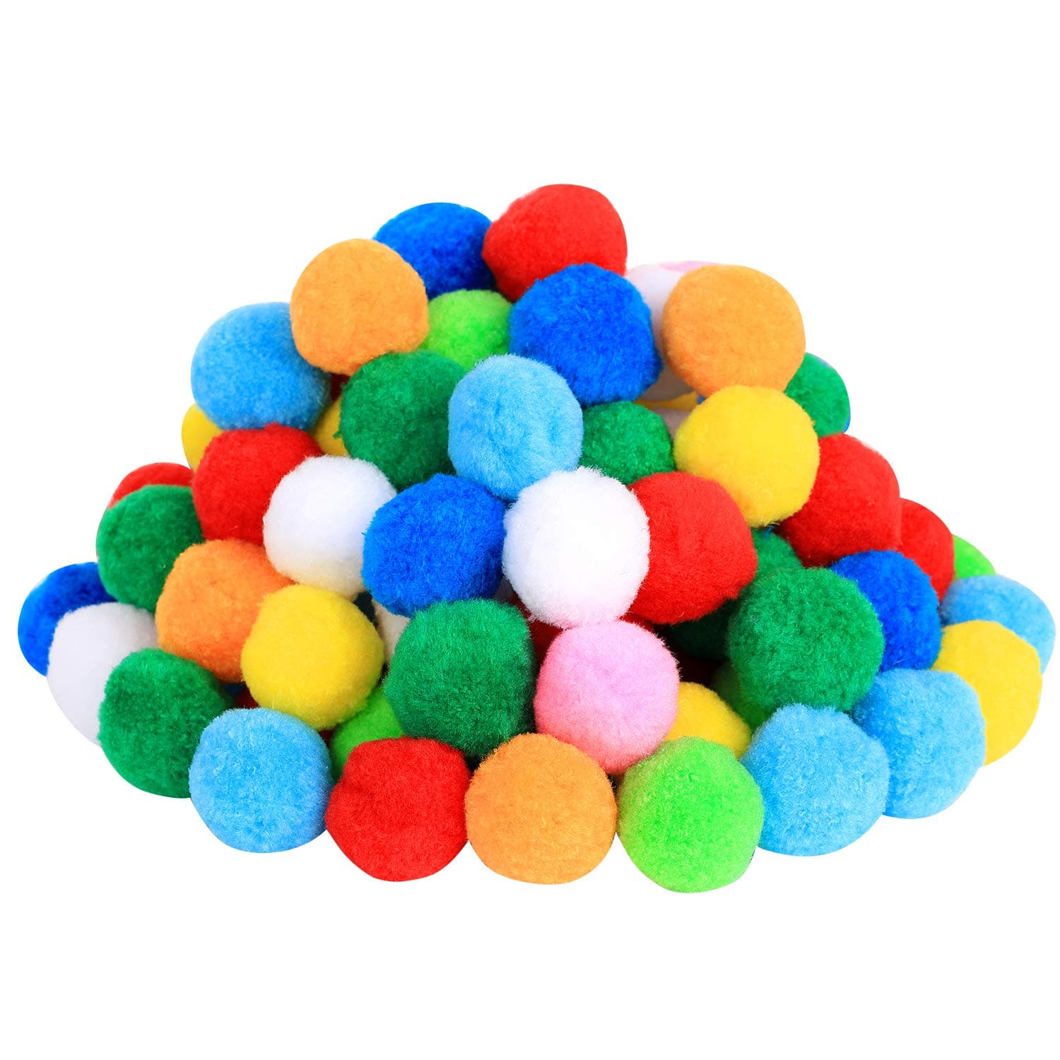 Very Large Assorted Pom Poms for DIY Creative Crafts Decorations, Assorted Colors (100Pack 2 Inch)