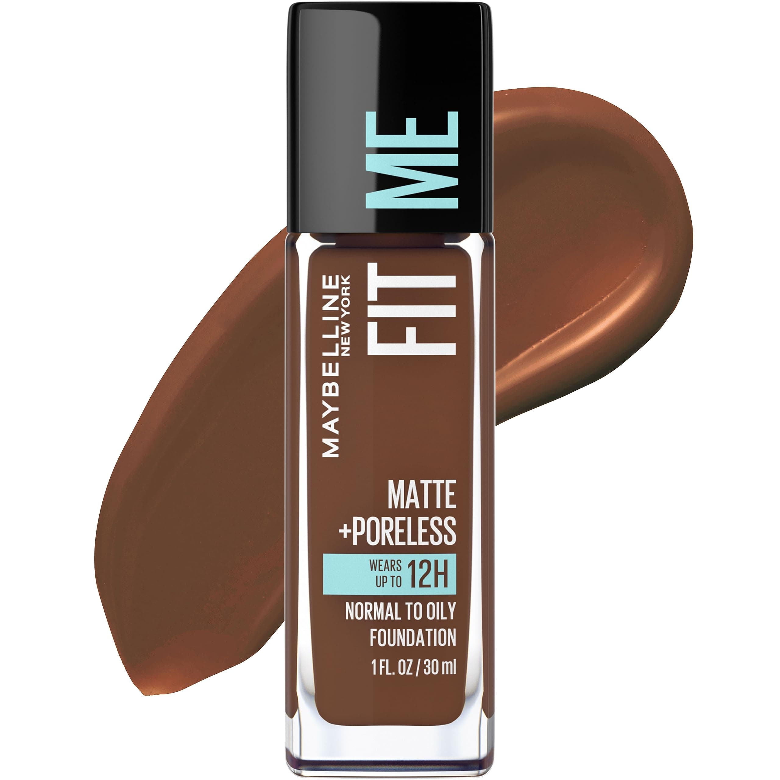 Maybelline Fit Me Matte + Poreless Oil Full Coverage Foundation For All Skin Types Lotion For All Skin Types, Java, 1 Fl Oz, Pack Of 1