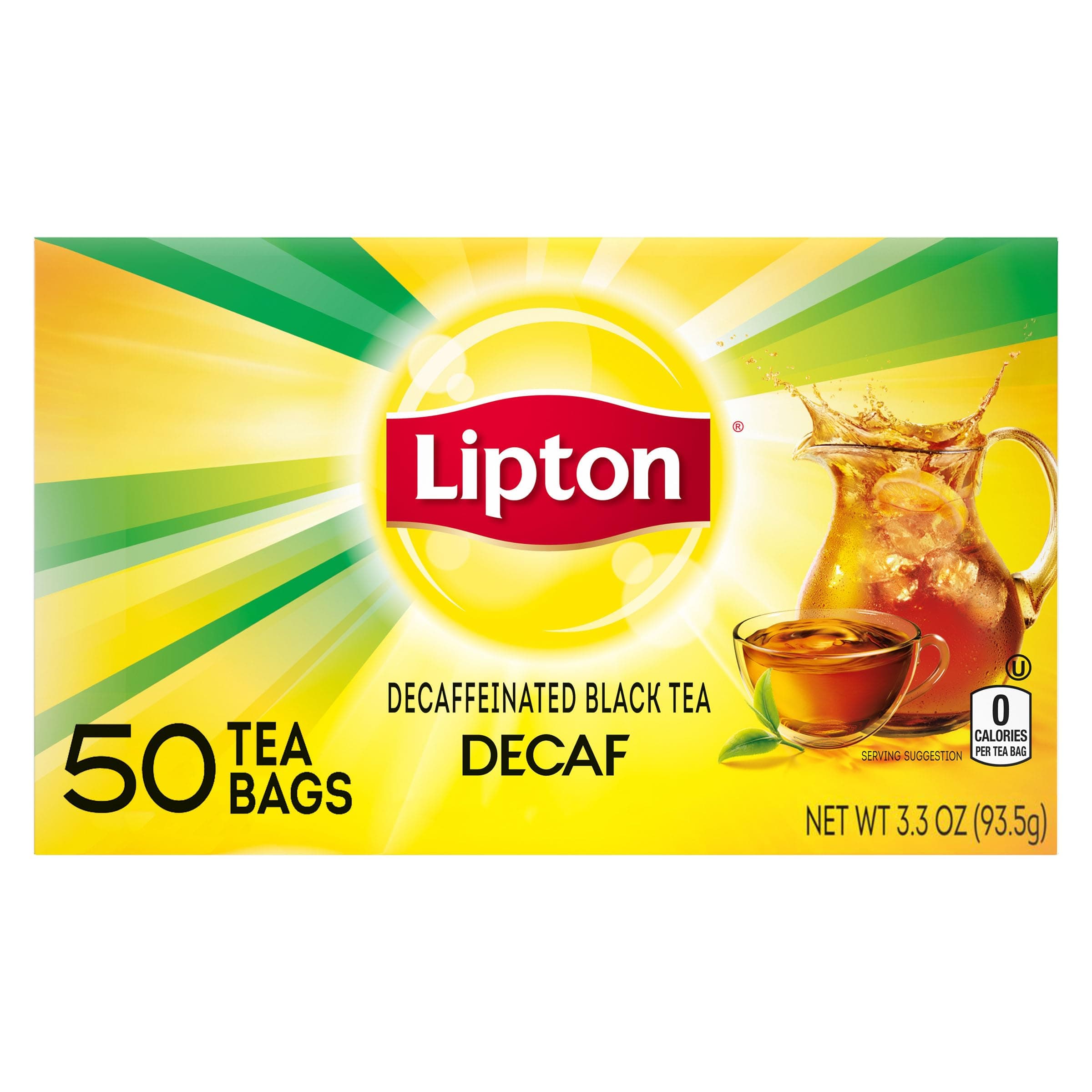 Lipton Black Tea Bags, Decaffeinated 50 Count