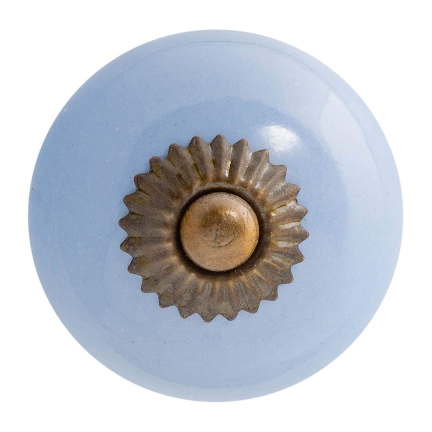 Nicola Spring Ceramic Cupboard Drawer Handle Knob - Blue
