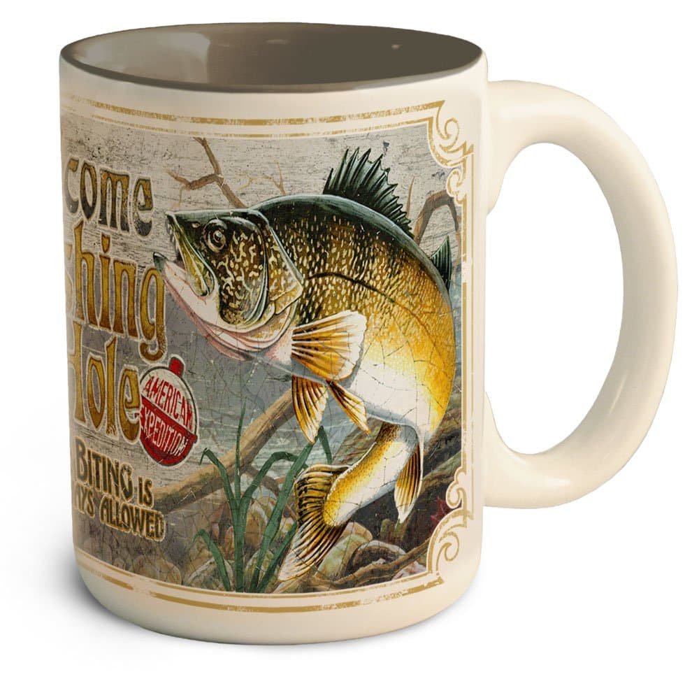 Fishing Hole Coffee Mug WALLEYE