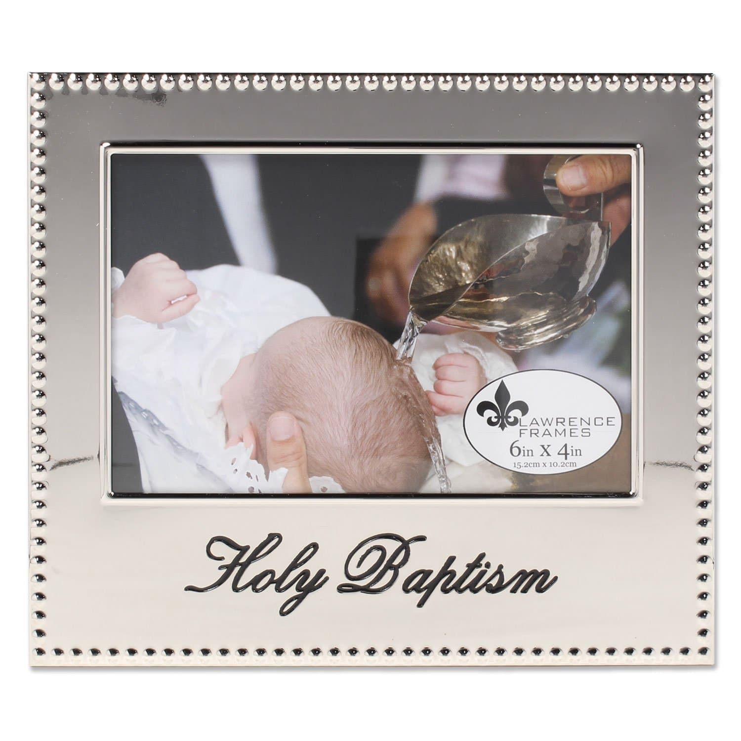 Lawrence Frames 292164 4x6 Holy Baptism Picture Frame