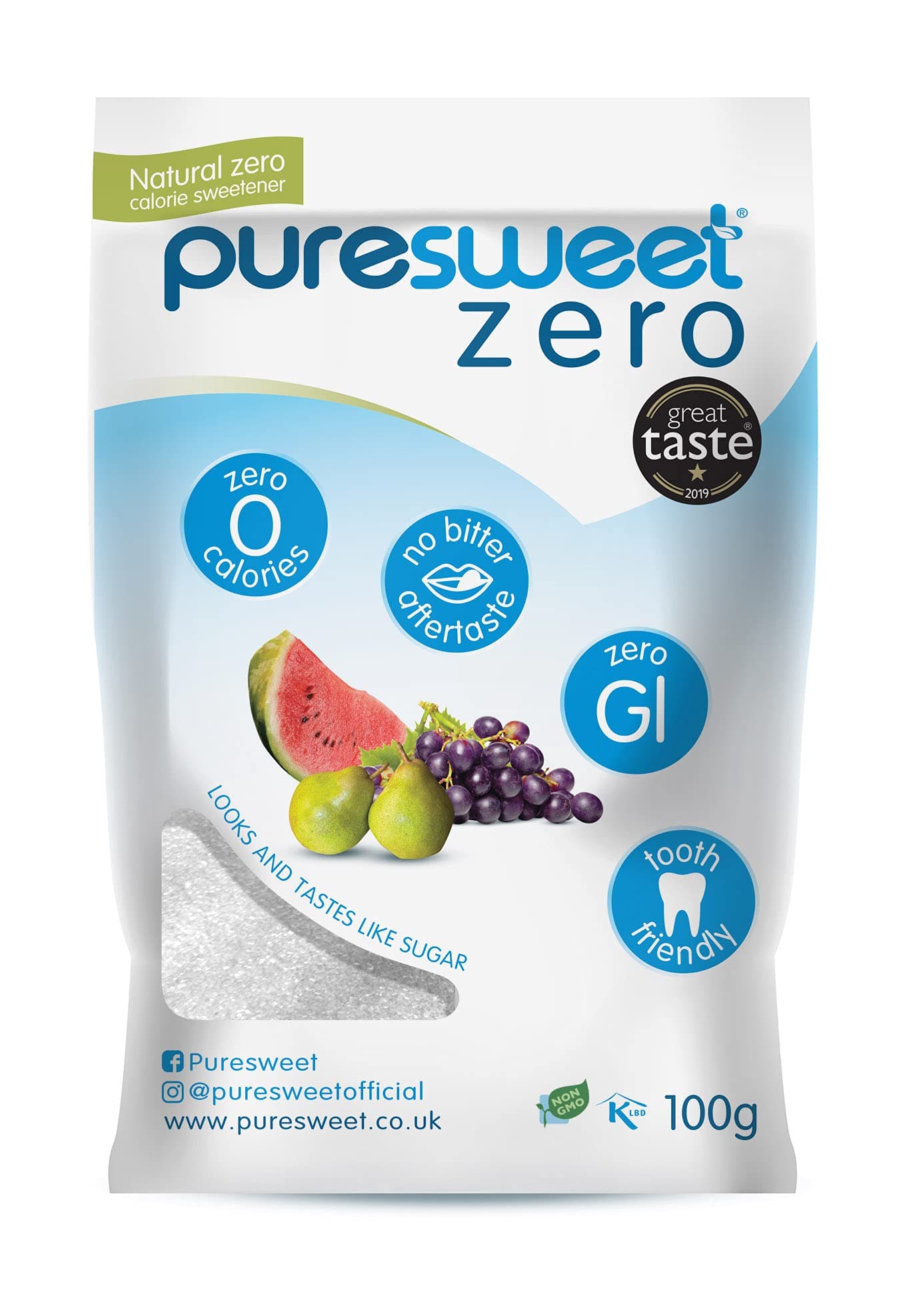 Puresweet Natural Erythritol Zero Calories 100g