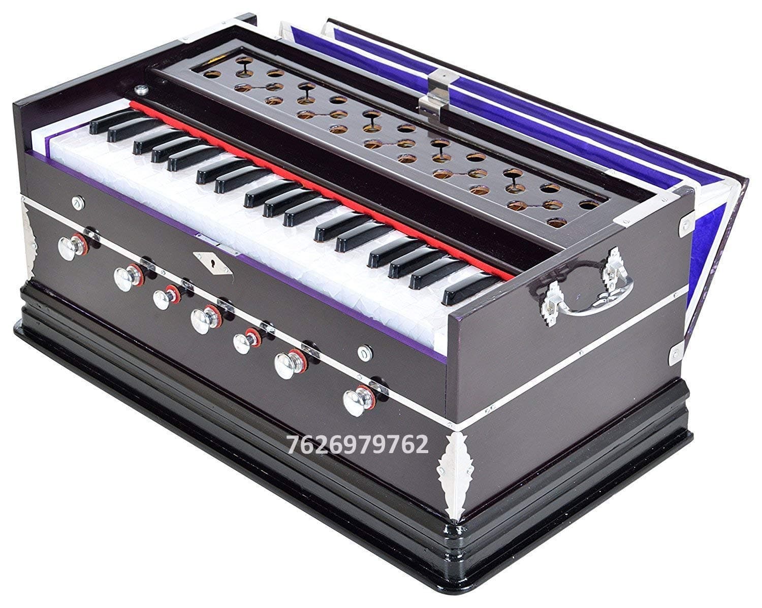 Best Harmonium 7 Stopper, Double Bellow, 39 Key, Two Reed(Bass-Male),3 1/4 Octave,Kapler, Harmonium With Cover