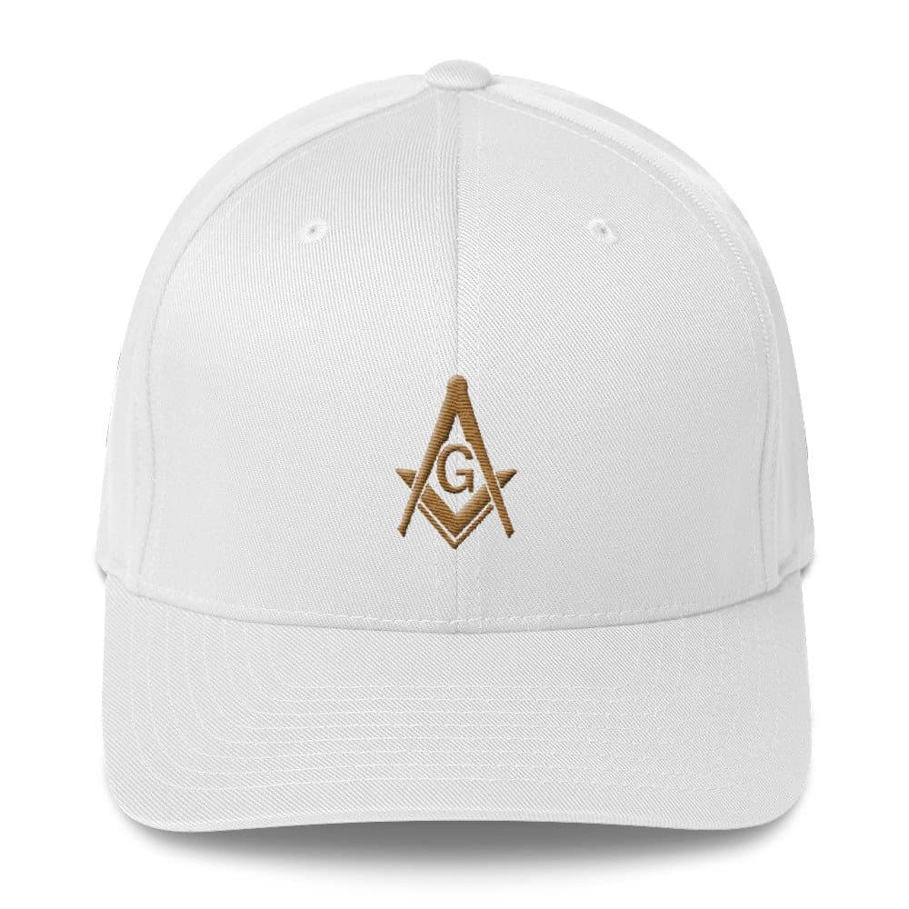 Masonic Gears Flexfit Masonic Hat Old Gold Thread Mason L/XL