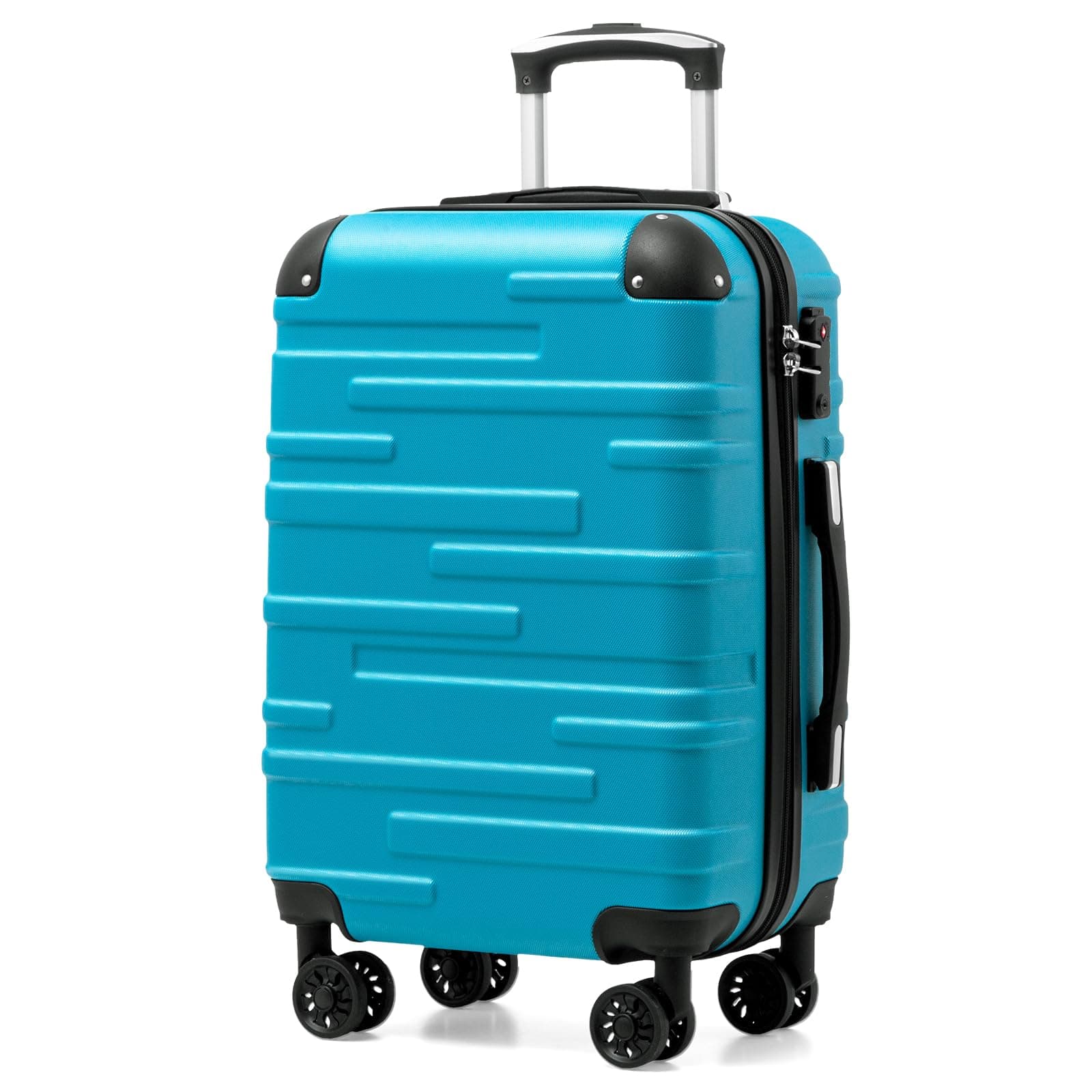 Hard Shell Suitcase with TSA Lock and 4 Spinner Wheels Lightweight Durable (Turquoise Green, S(56cm 38L))