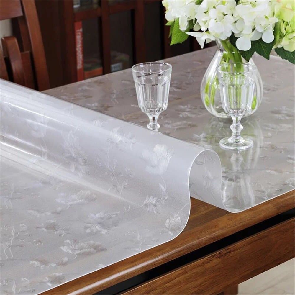 LovePads 1.5mm Thick 24 x 60 Inches Table Protector, Vinyl Desk Cover Plastic Non-Slip Protective Pads for Coffee Table, Countertop, 5ft Long