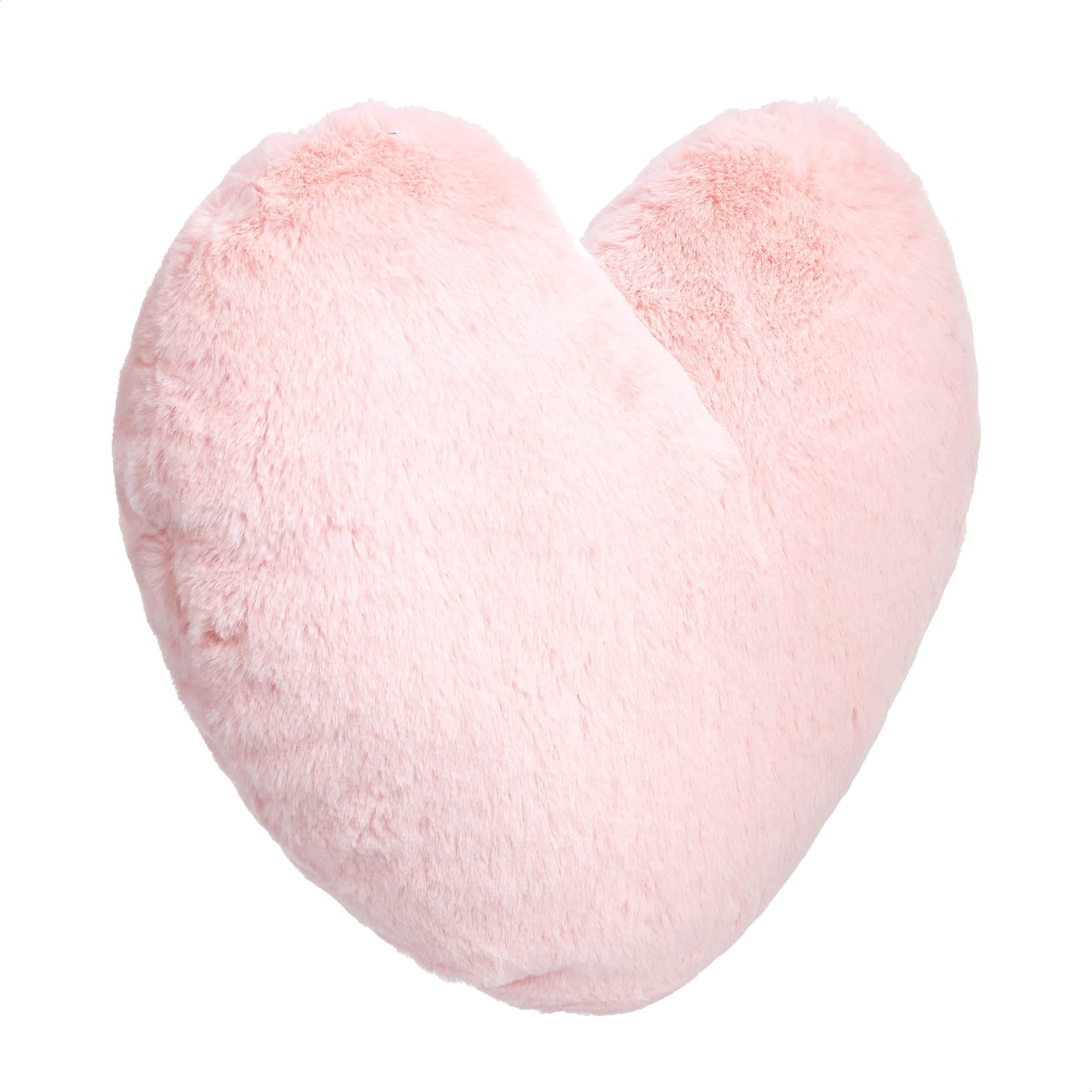 Amazon Basics Peony Pink Heart Decorative Pillow, 45 x 41 cm