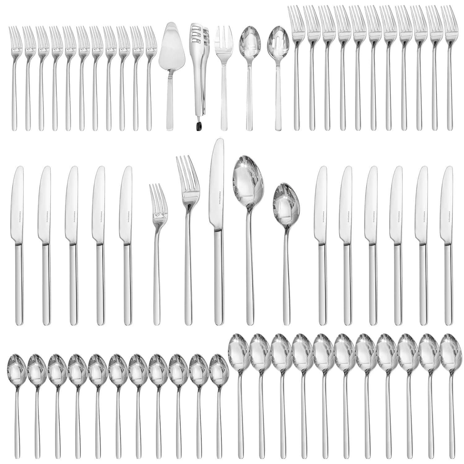 Silverware Set with Serving Utensils