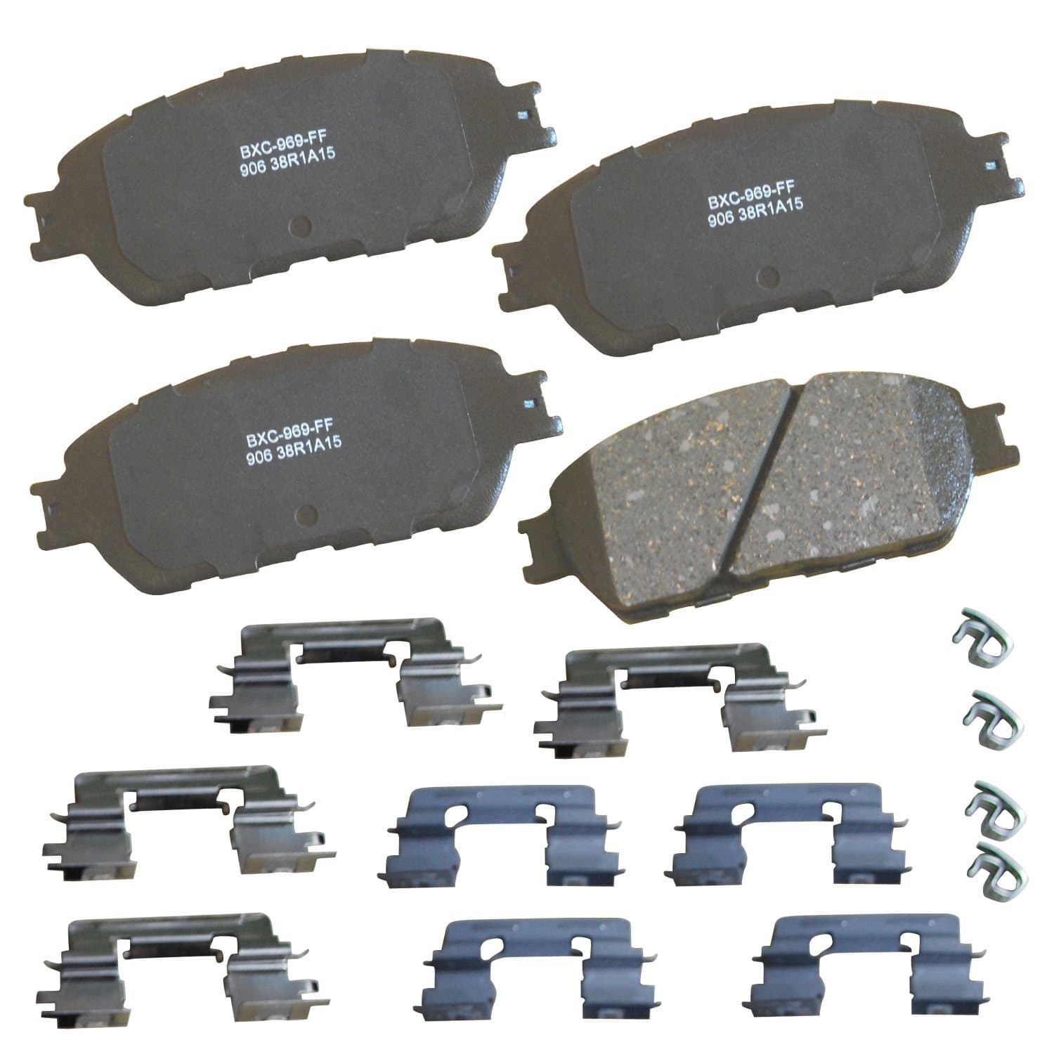Bendix Premium SBC906 Ceramic Front Brake Pads for Lexus ES300 2002-2003, ES330 2004-2006, Toyota Avalon 2005-2007, Camry 2005-2006 (3.0, 3.3), Sienna 2004-2010, Solara 2004-2008, Tacoma 2005-2015