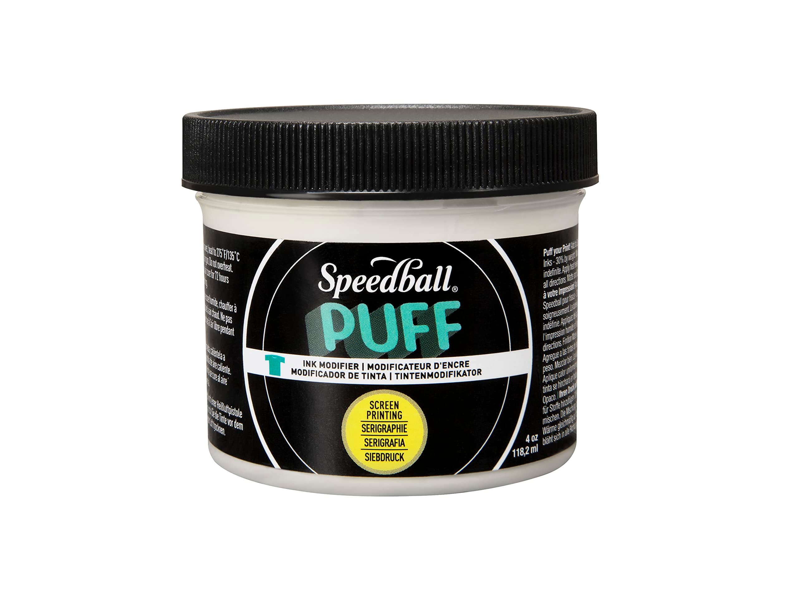 Speedball Puff Ink Modifier, 4oz, Fabric Screen Printing Ink Additive for Raised Prints