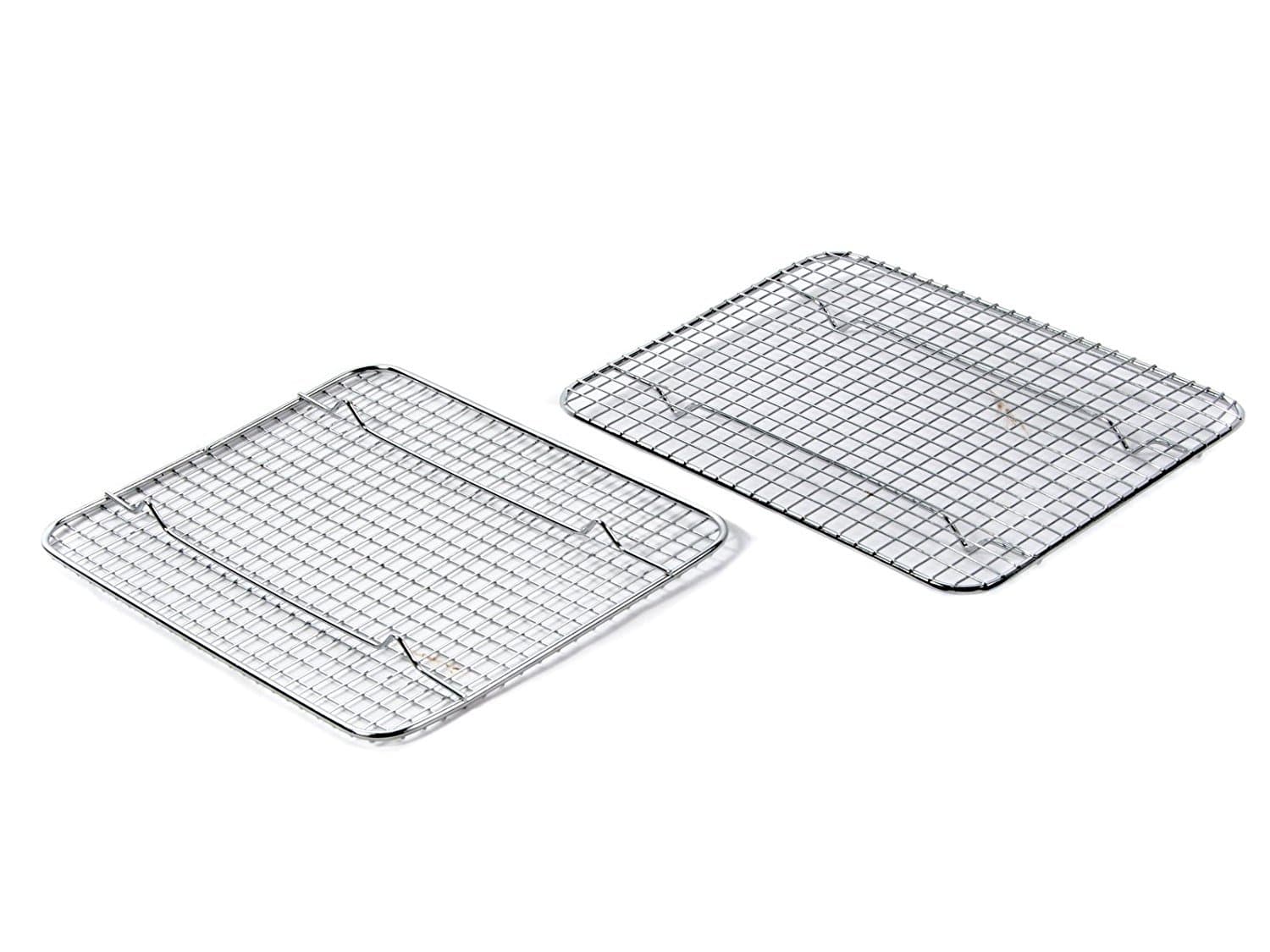 Heavy-Duty Cooling Rack, Cooling Racks, Wire Pan Grade, Commercial Grade, Oven-Safe, Chrome (8 x 10 Inch)