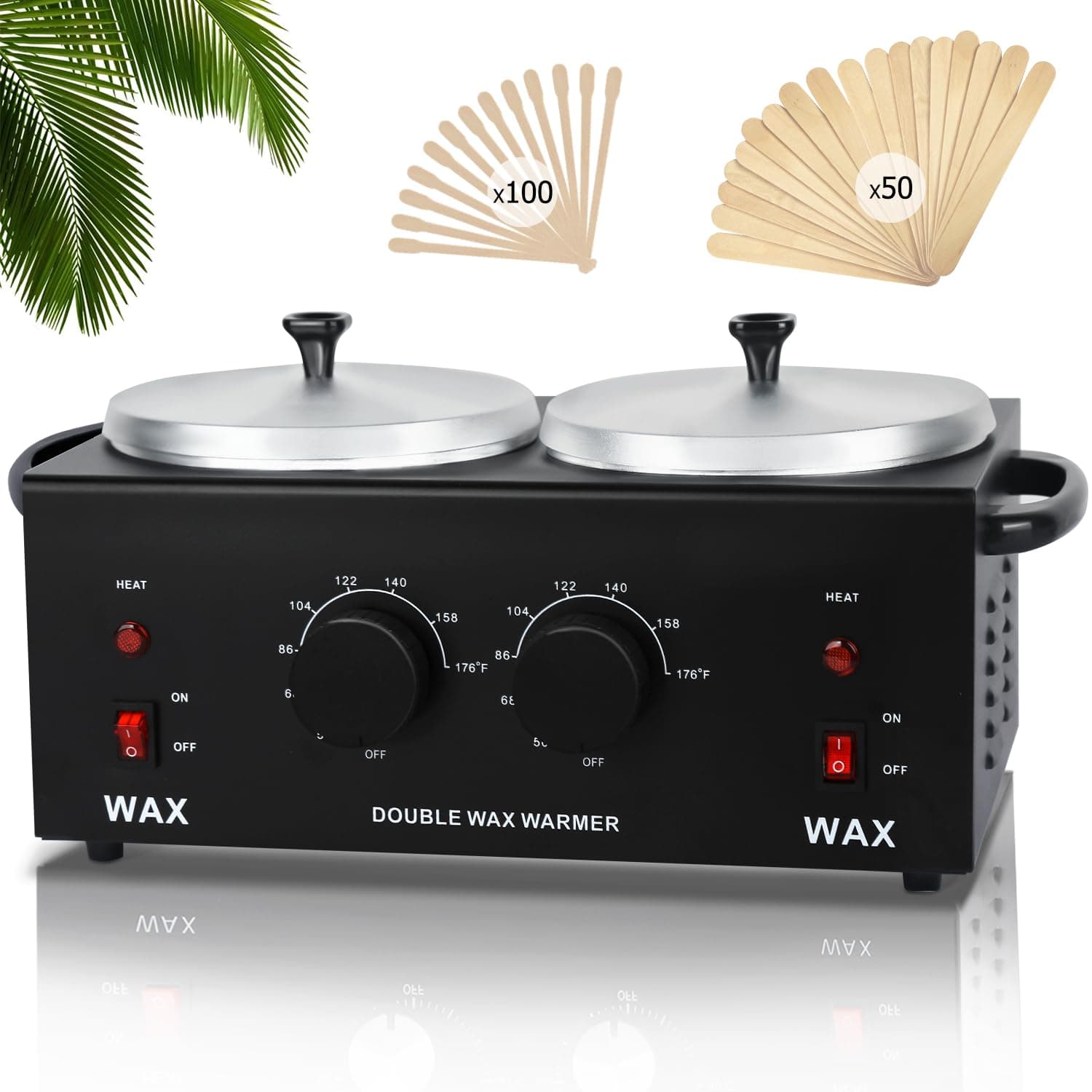 Black Double wax machine