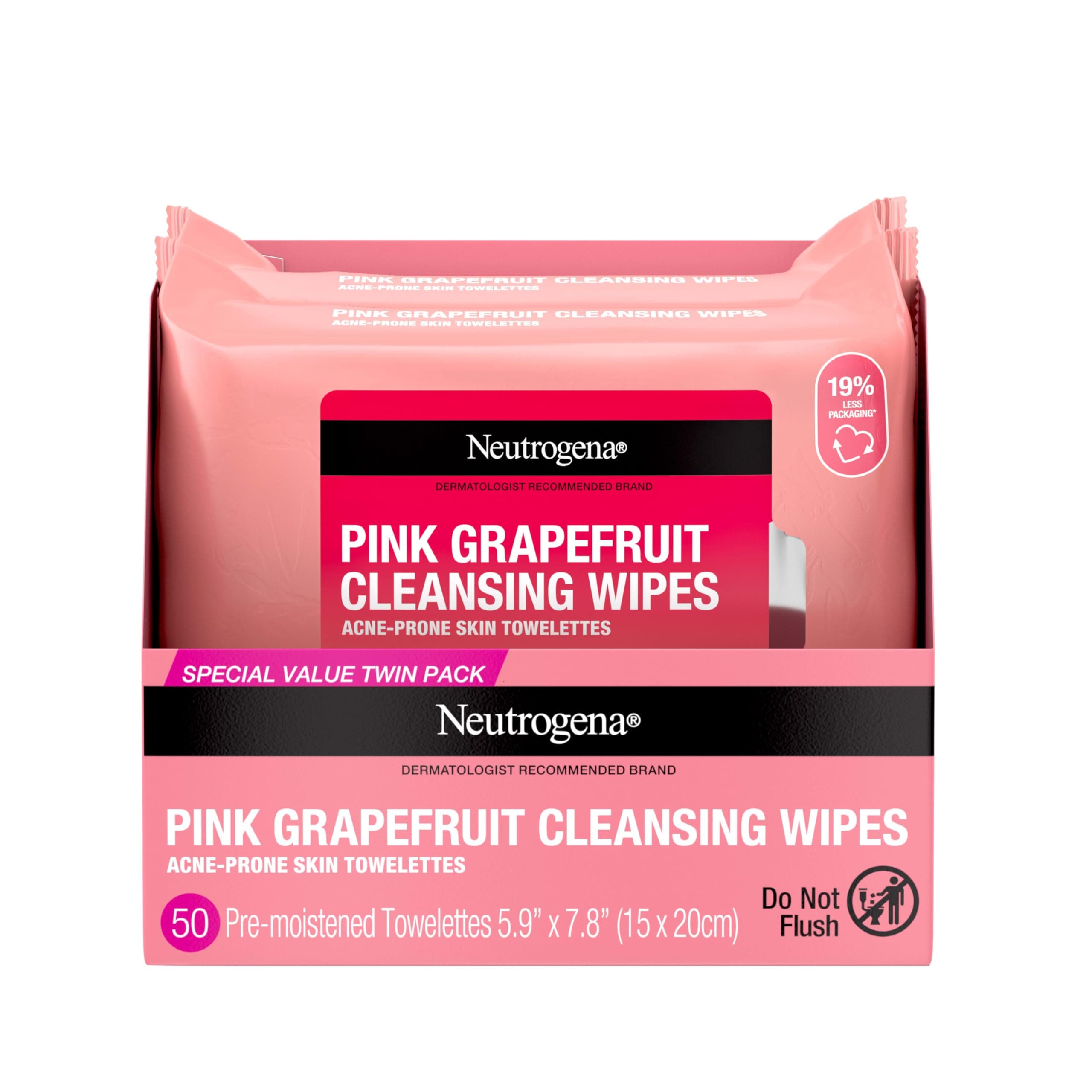 Neutrogena Makeup Removing Wipes, 25 Count, Twin Pack