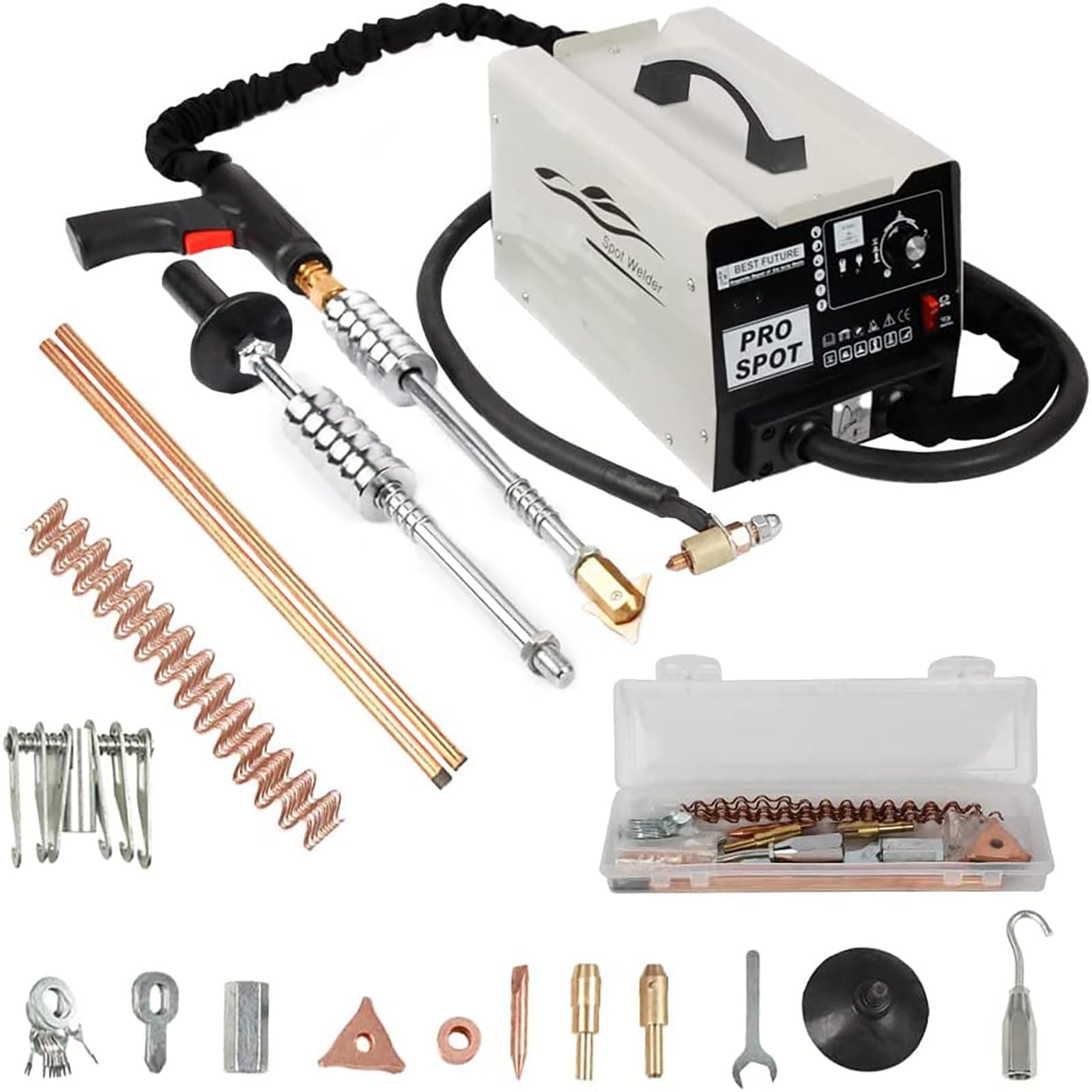 110V Spot Welder Dent Puller with 6 Welding Mode, 1800W Stud Welder Dent Repair Kit with Puller Welder for Car Dent Repair