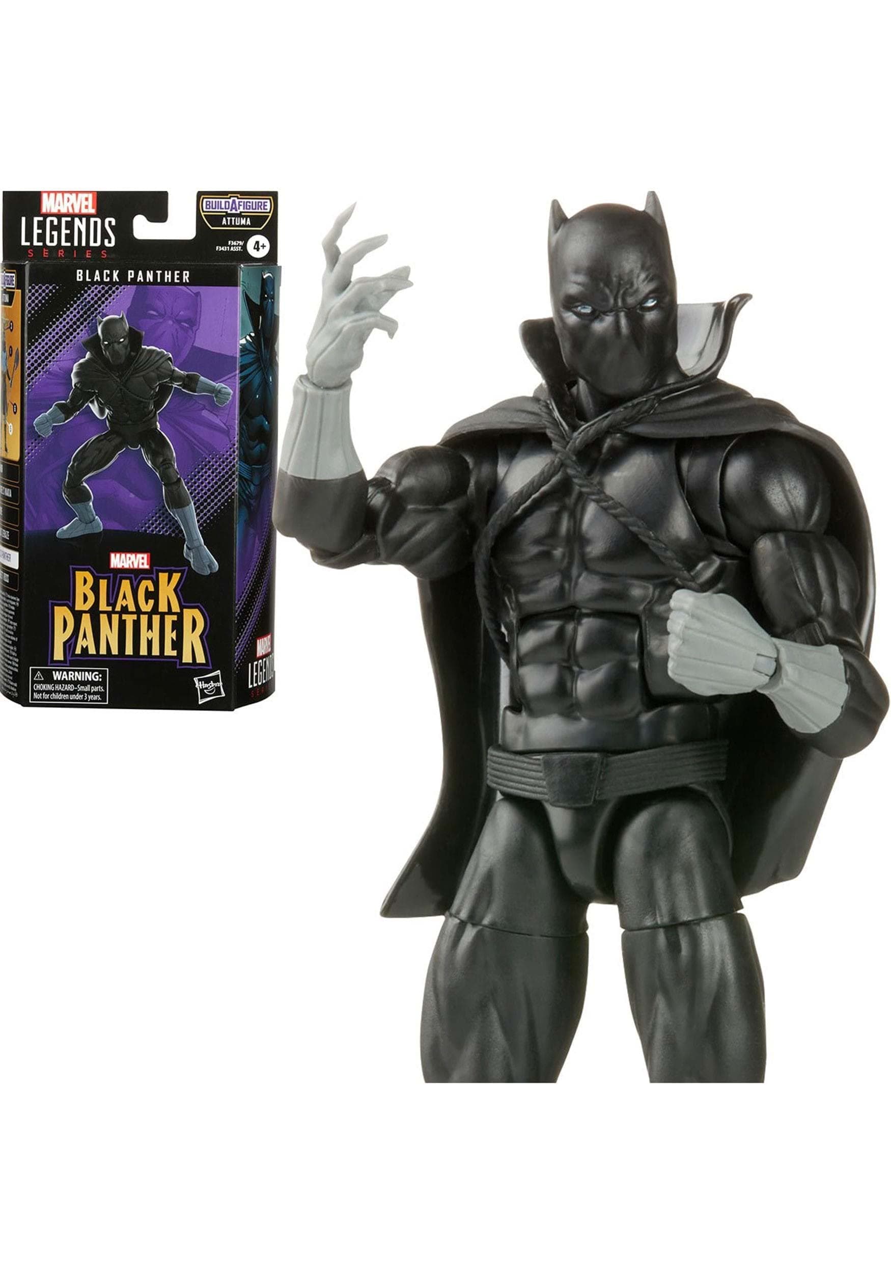 Marvel Hasbro Legends Series Classic Comics Black Panther, 15 cm Action Figure, 2 Accessories, 1 Build-A-Figure Element
