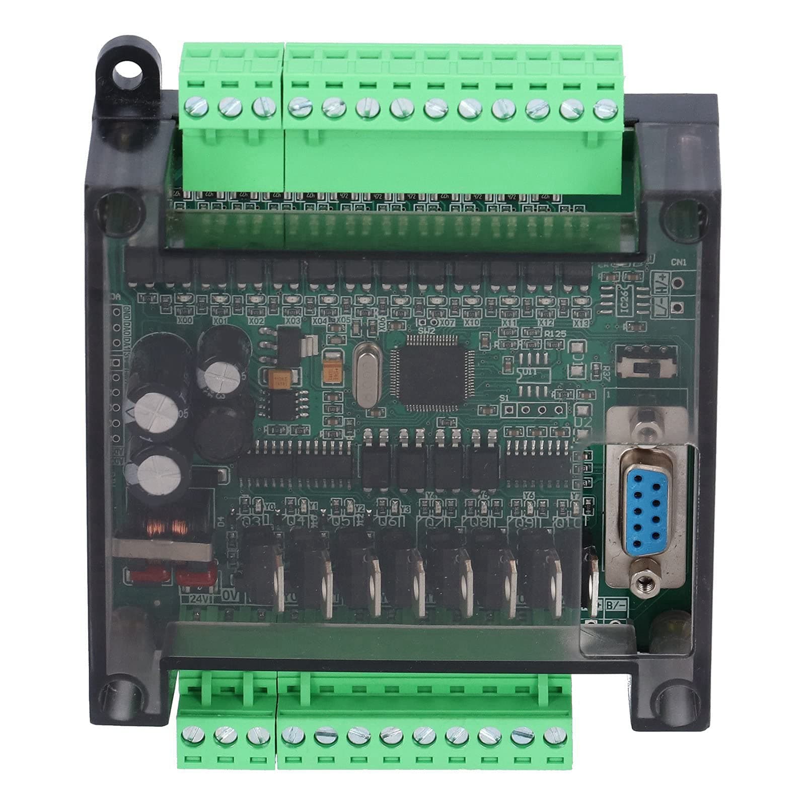 DC 12V PLC Programmable Logical Controller, 2N20MT Industrial Control Board Module Accessory Part(With Base)
