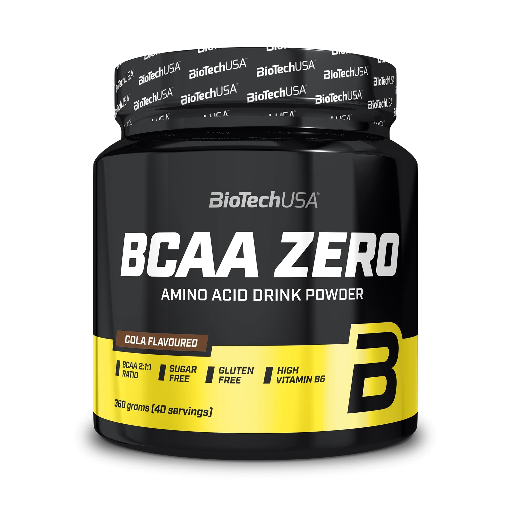 BioTechUSA BCAA Zero | Essential Amino Acid Powder | 6g BCAA with Instant L-Leucine | Vegan | Sugar-Free, Lactose-Free, Gluten-Free, 360 g, Cola