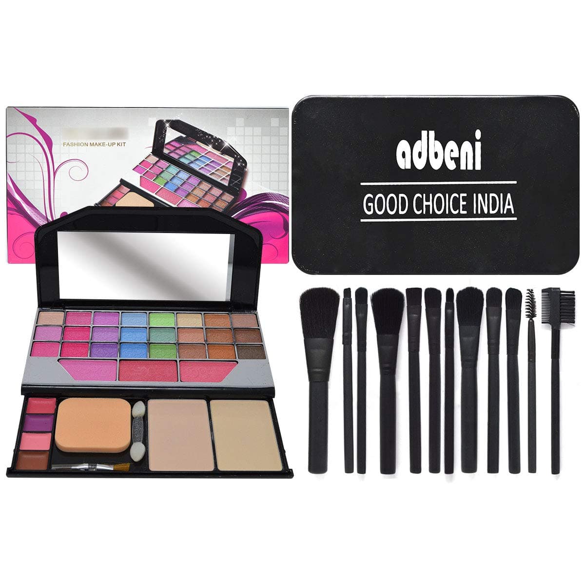 Makeup Kit 6155 and Hello Kitty Makeup Brush Set (2 Items in the set)