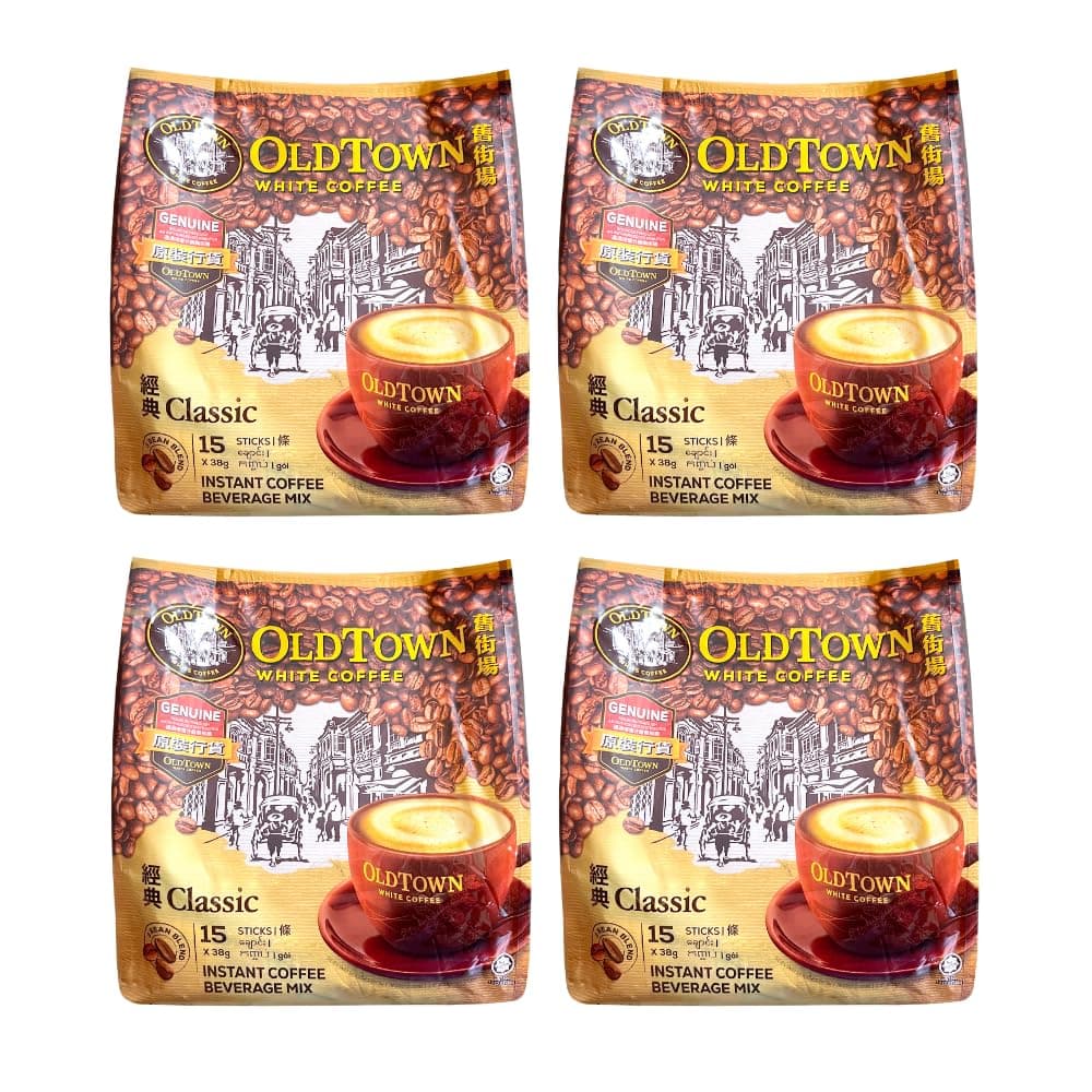 4 Pack Old Town White Coffee 3 in 1 Classic ( 60 Sticks ) Free 4 Extra Sachets