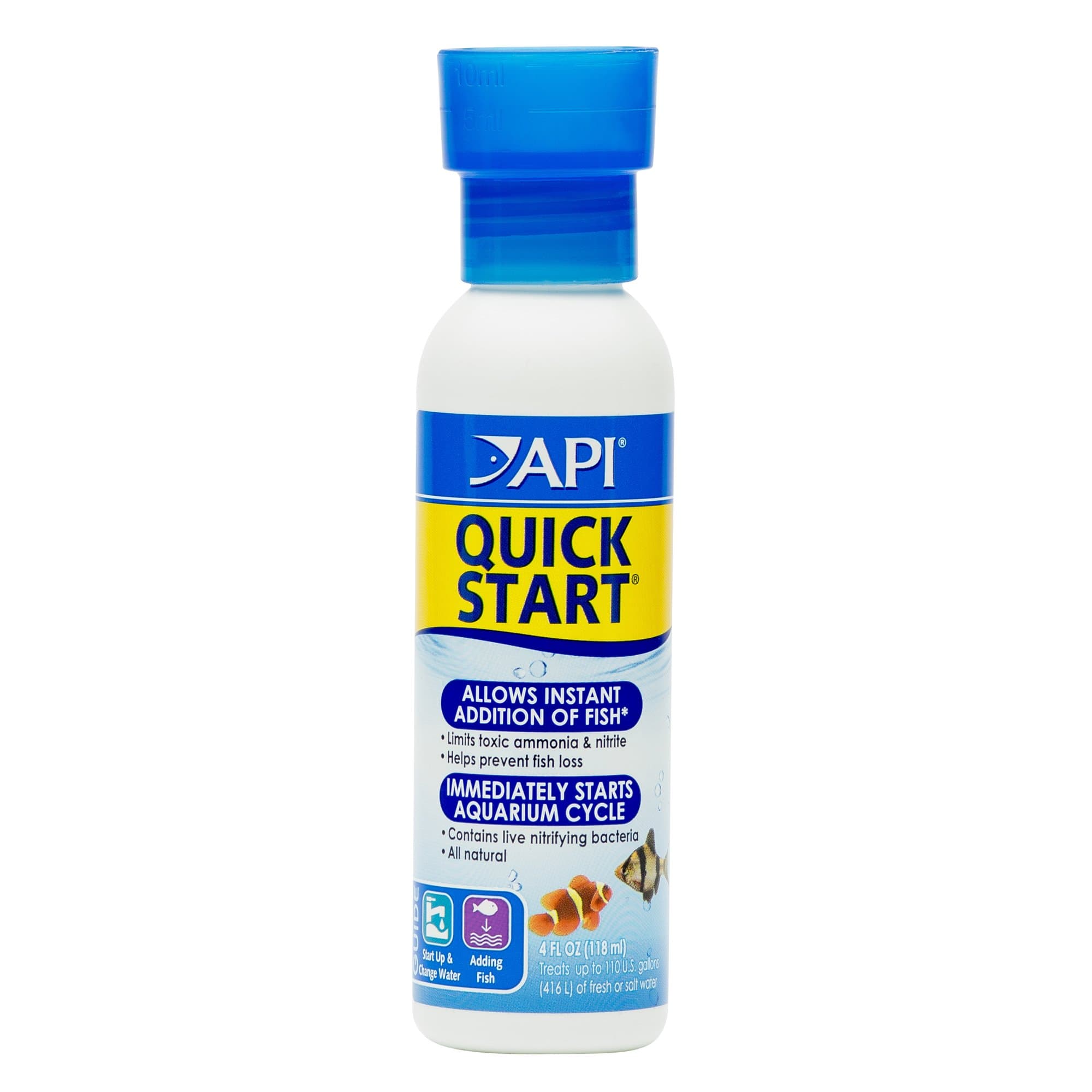 API QUICK START Freshwater and Saltwater Aquarium Nitrifying Bacteria 118 ml Bottle