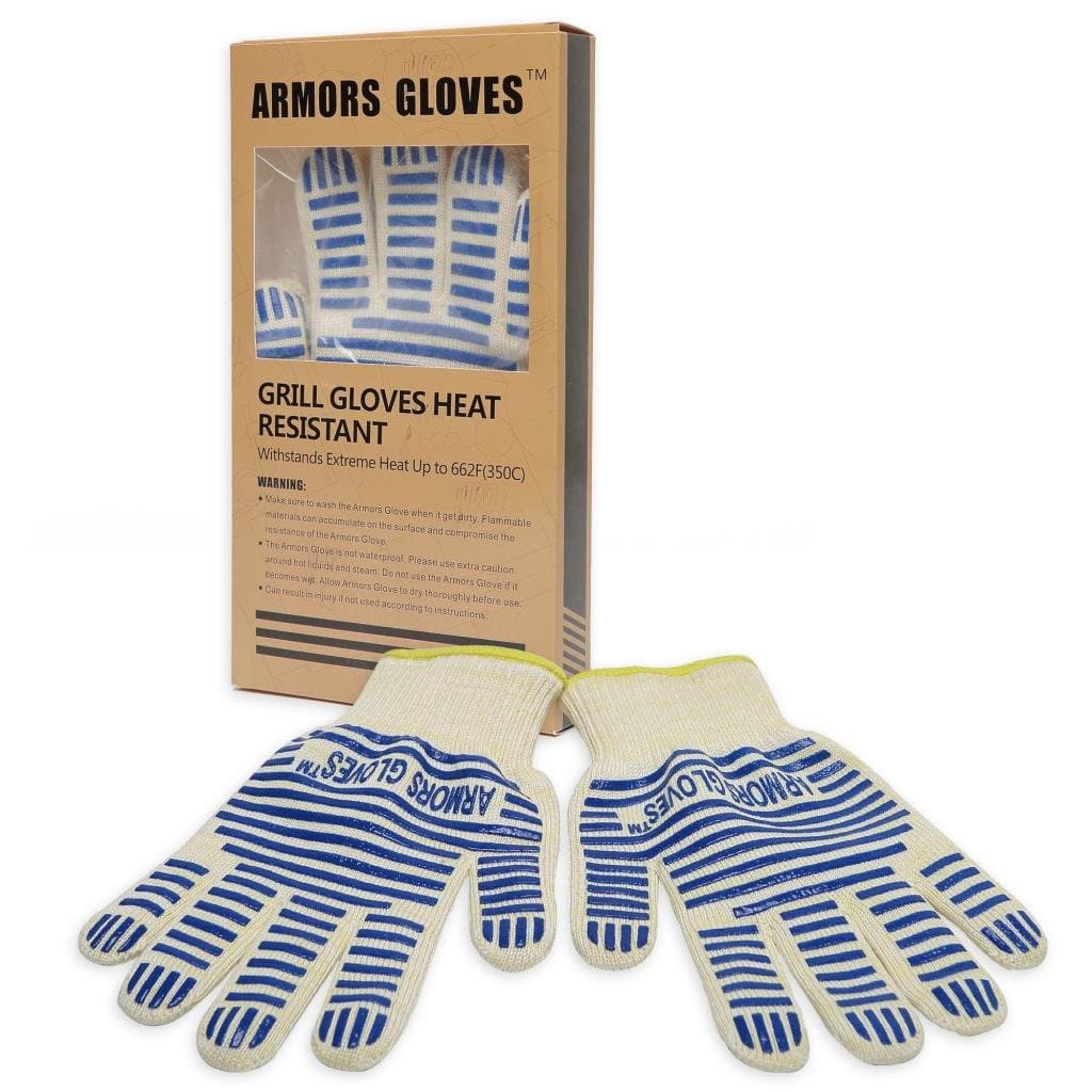 (Single Glove) -Heat Resistant Gloves - Keep you Safe using Hot Kitchen Oven Trays - Be Safe at Home & Work - Oven Gloves for Cooking with Silicone Strips Both Sides - 100% Comfortable Cotton Lining