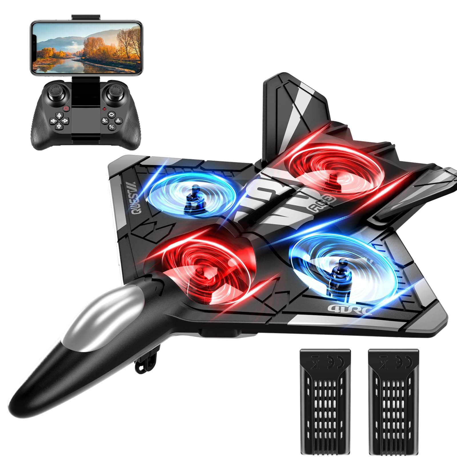 Remote Control Foam Airplane Toys Black