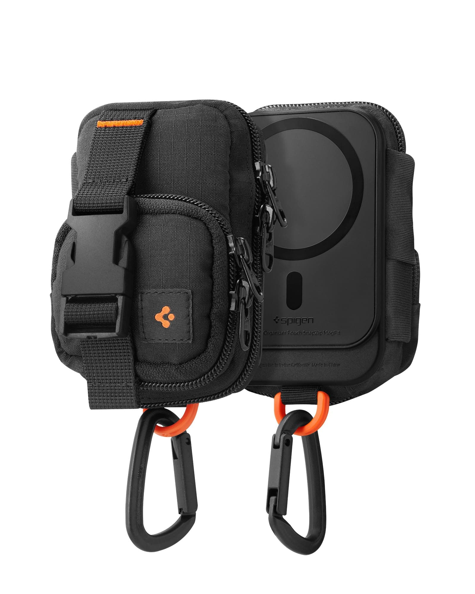 Snap Zip (MagFit) EDC Pouch Organizer Wallet Accessory Storage Card Holder MagSafe Compatible with iPhone 16 Pro Max / 16 Pro / 16 Plus / 16 / iPhone 15/14/13/12 series - Black