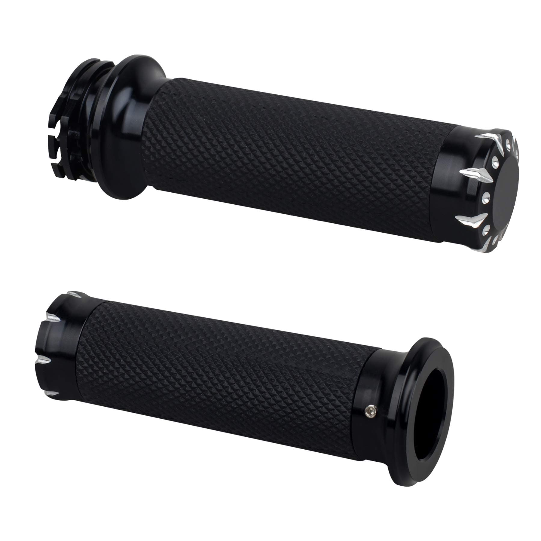 NTHREEAUTO Handlebar Hand Grips Motorcycle Throttle Grip for 1" / 25mm Handle Bars Universal Compatible with Harley Dyna Sportster 883 1200 Road Electra Glide Softail Touring