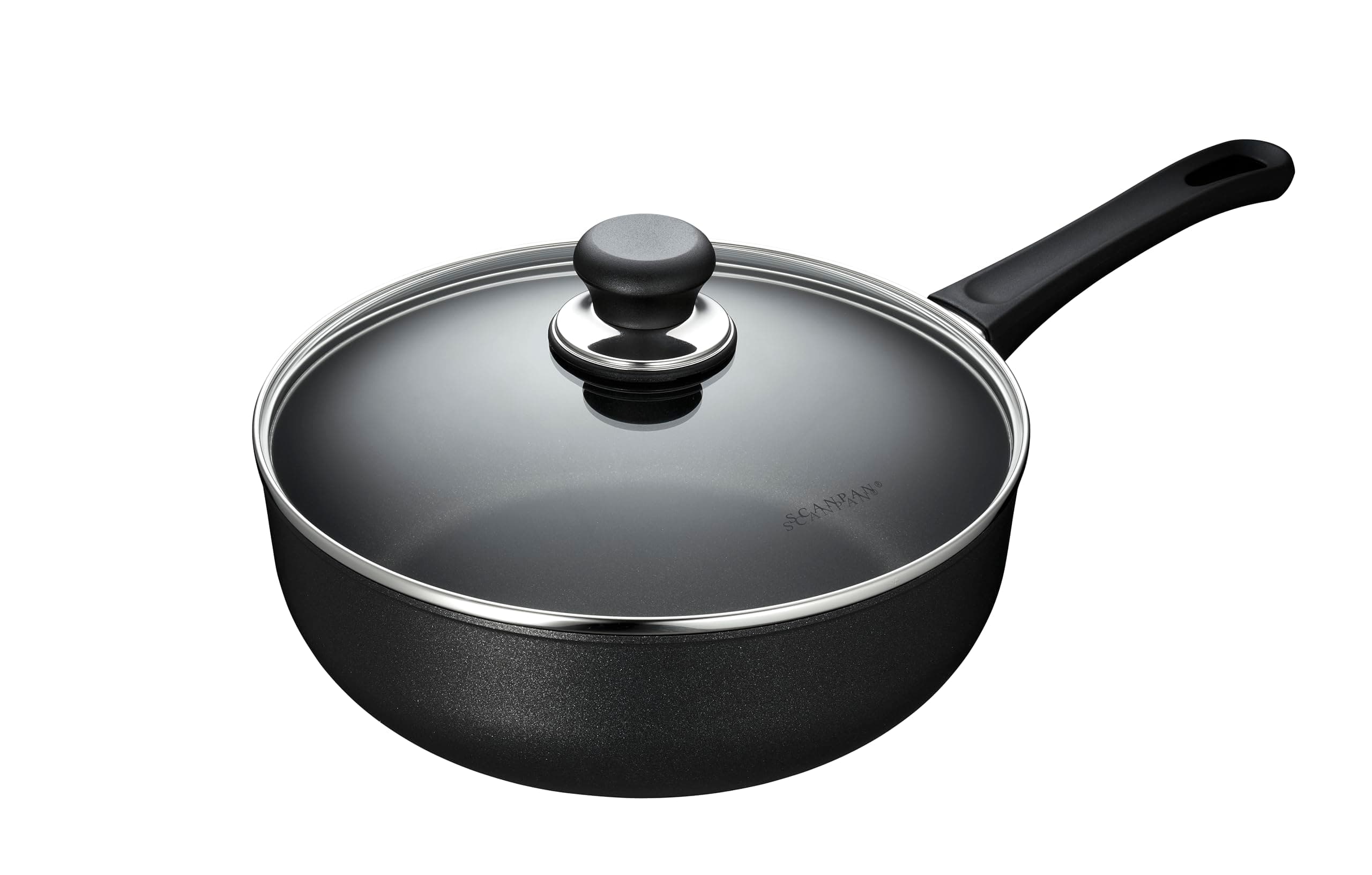 Scanpan Classic Deep Sauté Pan with Lid, 26 cm, Cast Aluminium, Black, 2 Units