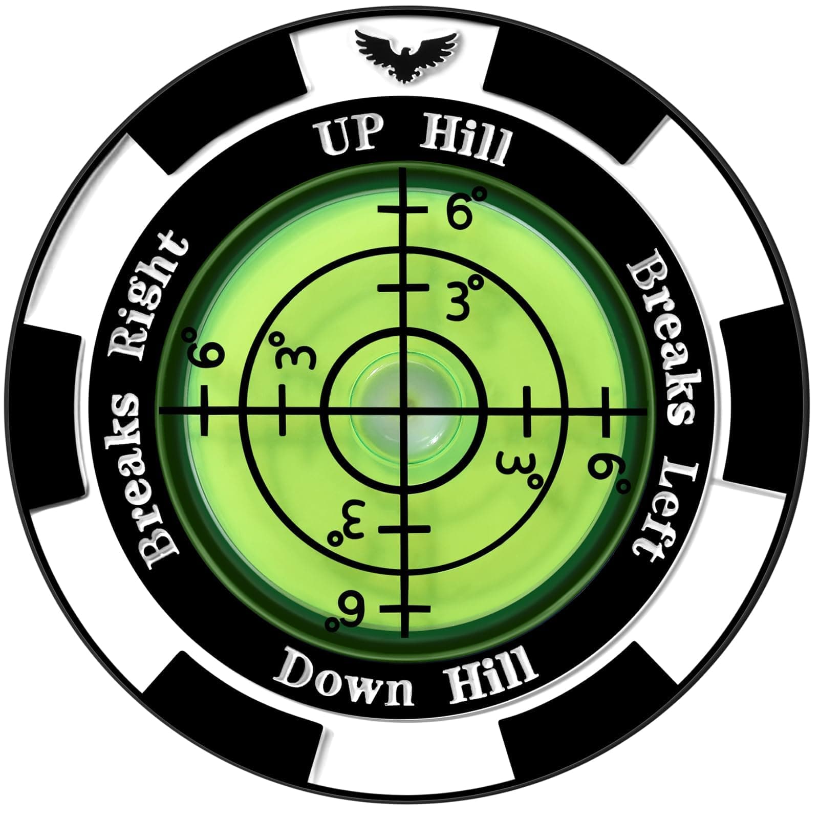 SlopeVision Pro Golf Green Reader with Hat Clip, Horizontal Bubble Level & Golf Ball Marker – High Precision Green Reading Aid, Ideal Golf Gift for Men & Women