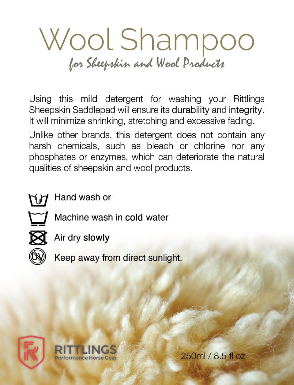 Rittlings Sheepskin and Wool Shampoo