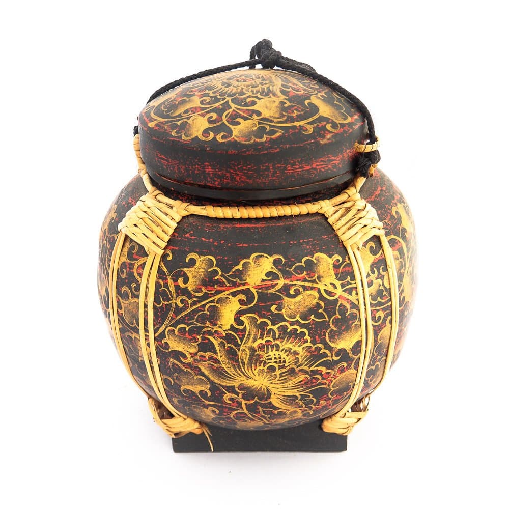 Siam Sawadee Rice Container Or Rice Basket Unique Decorative Accessory Made from Bamboo