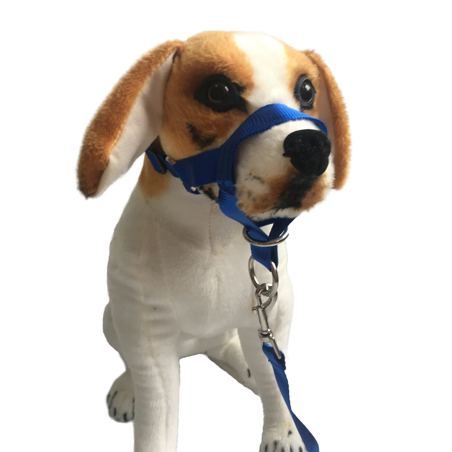 Headcollar Halter Painless Gentle Control Training Collars with Leash (Blue L)